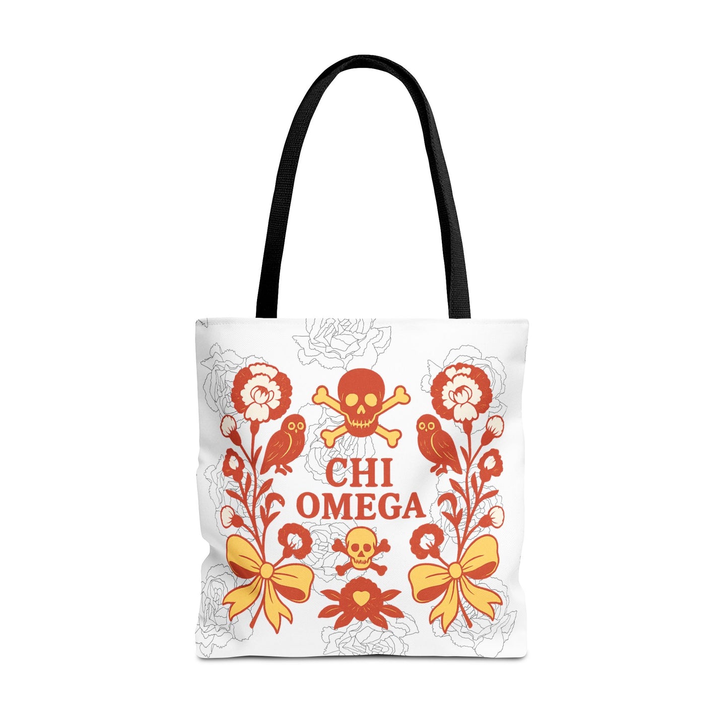Chi Omega Floral Tote Bag