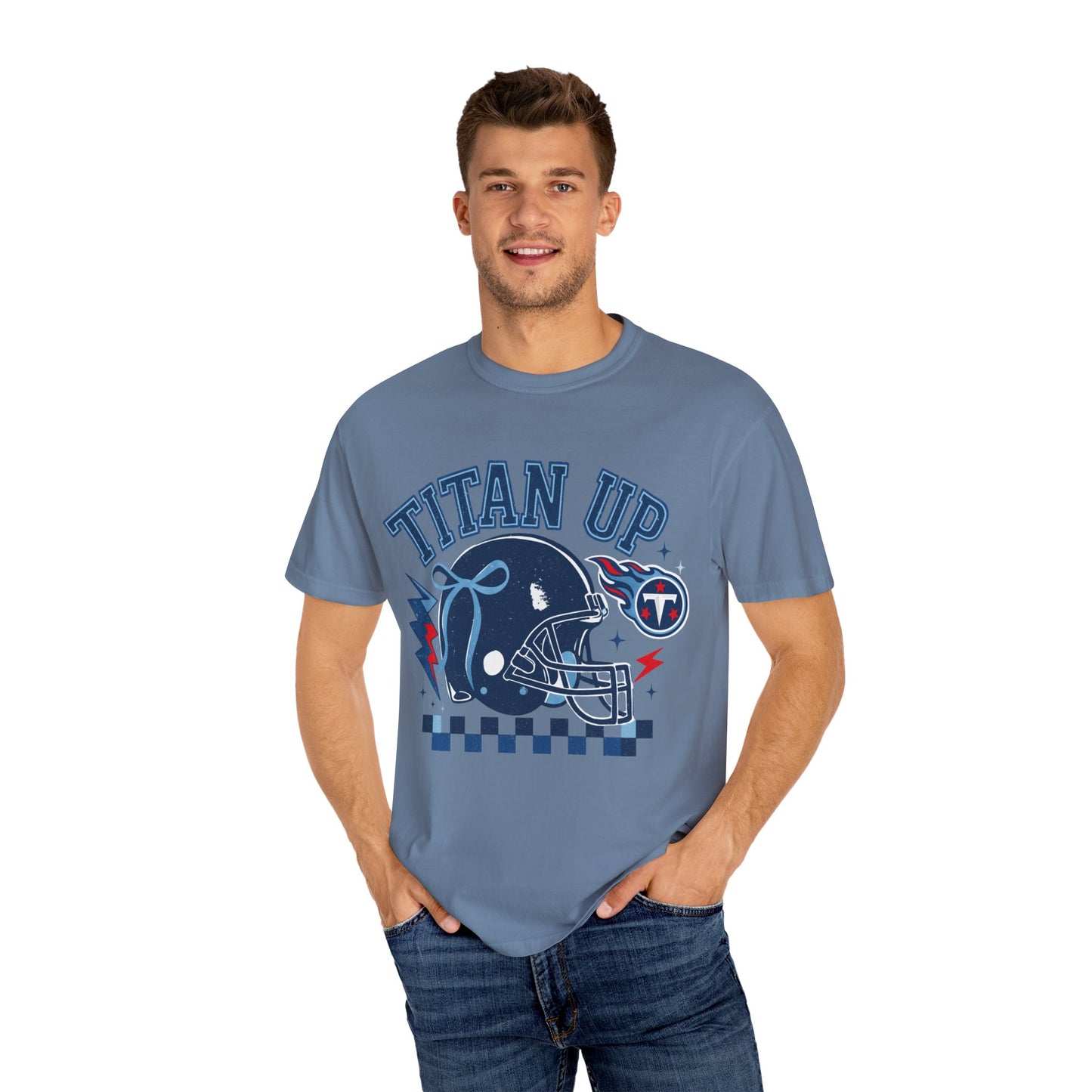 titan up tennessee Unisex Football Tee, Titan Up Shirt for Game Day, Casual Sportswear, Tailgating Apparel, Gift for Fans, Team Spirit Top