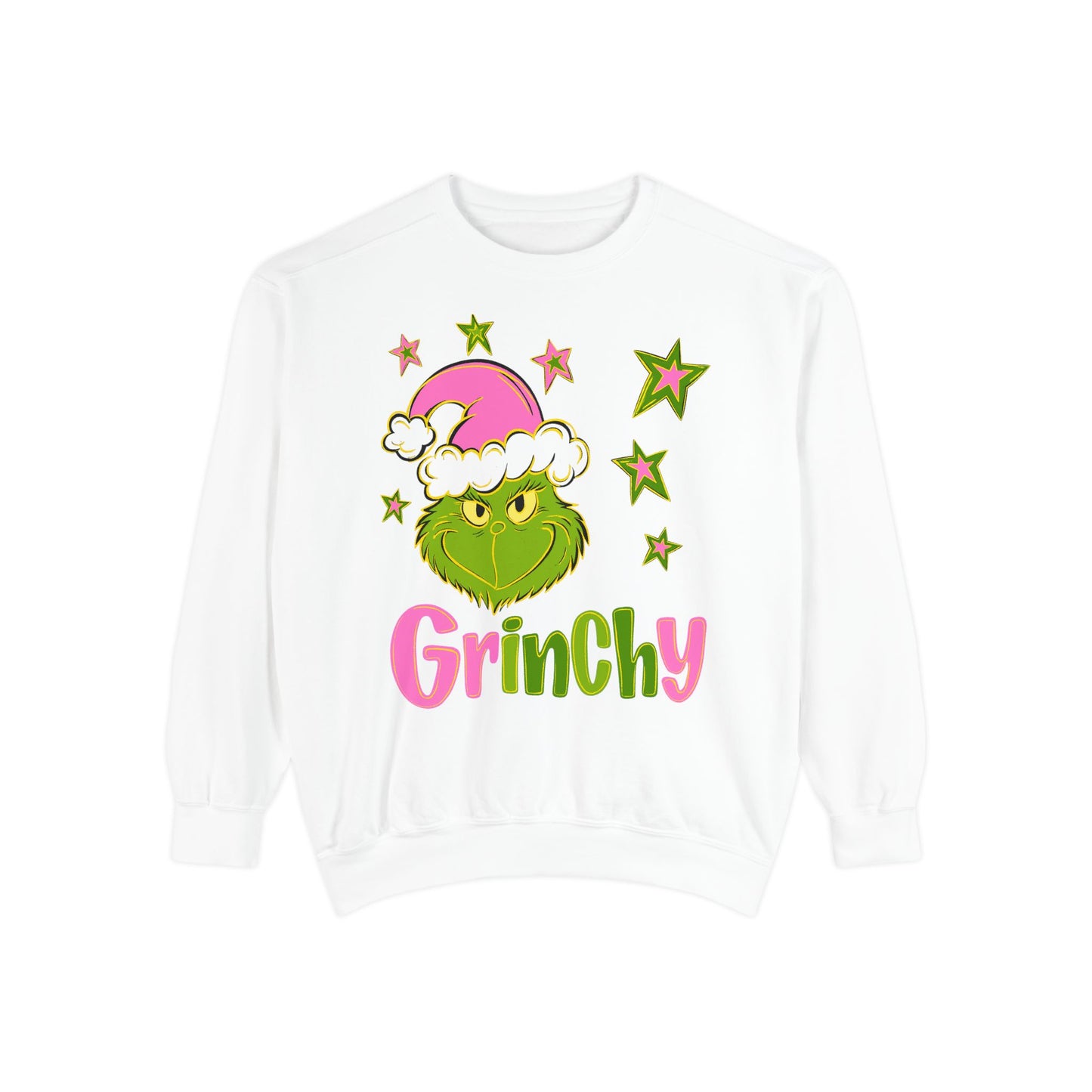 Grinchy Holiday Sweatshirt | Unisex Garment-Dyed Christmas Crew