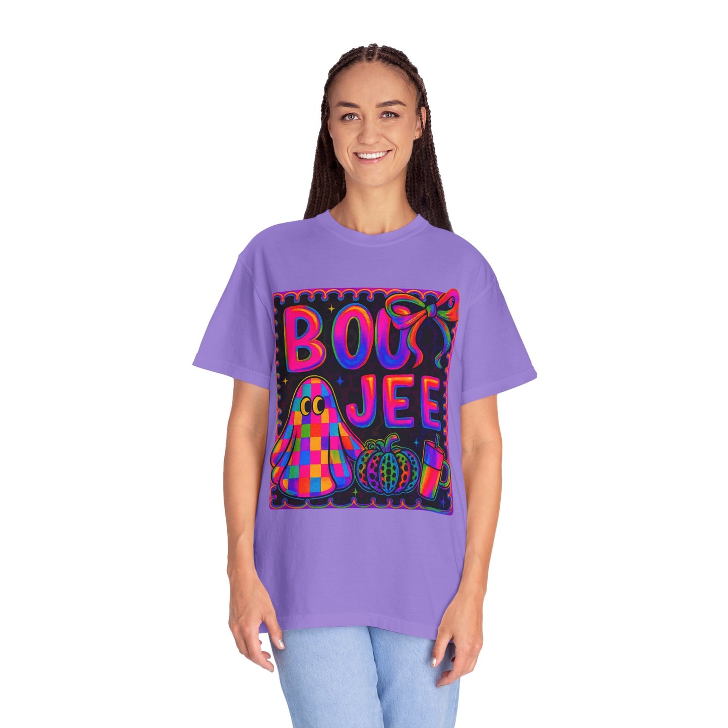 BOOJee Retro Comfort Colors, Garment-Dyed T-shirt, Colorful Graphic Tee, Unisex Streetwear, Fun Gift, Festival Fashion, Vegan Style