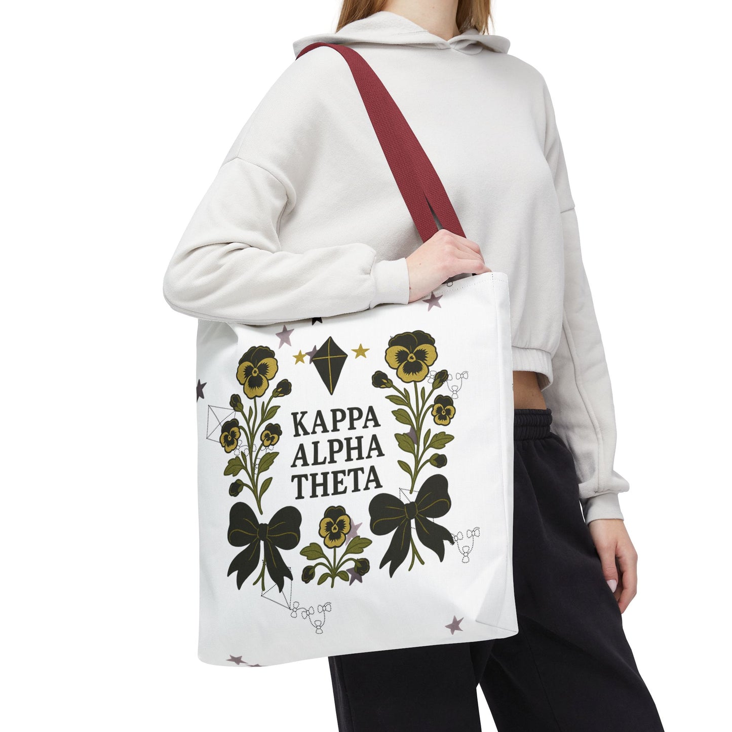 Floral Sorority Tote Bag | Kappa Alpha Theta, Eco-Friendly Bag, Gift for Sisters, College Accessory, Summer Outing Bag