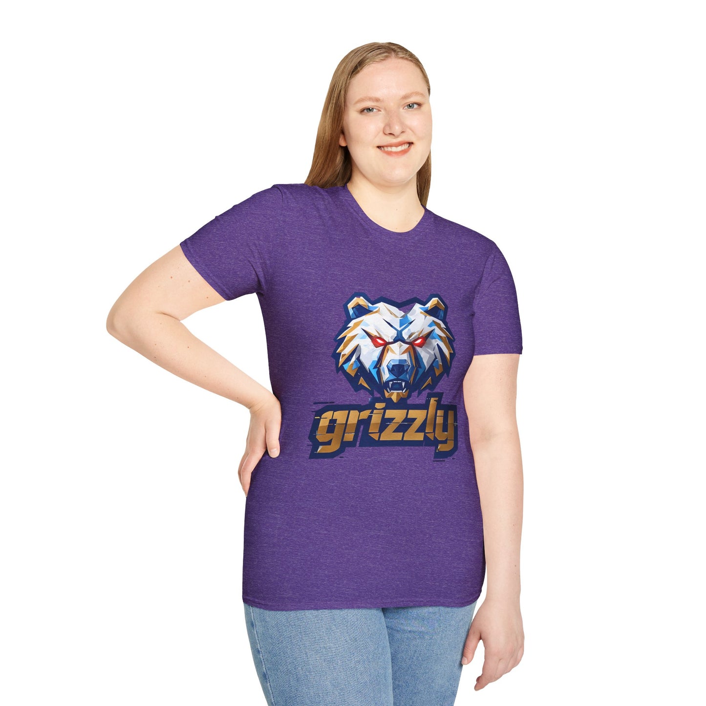 Grizzly Memphis Bear Graphic Tee, Unisex Softstyle T-Shirt, Memphis Basketball Fan, Memphis Grizz, 901, Go Grizz