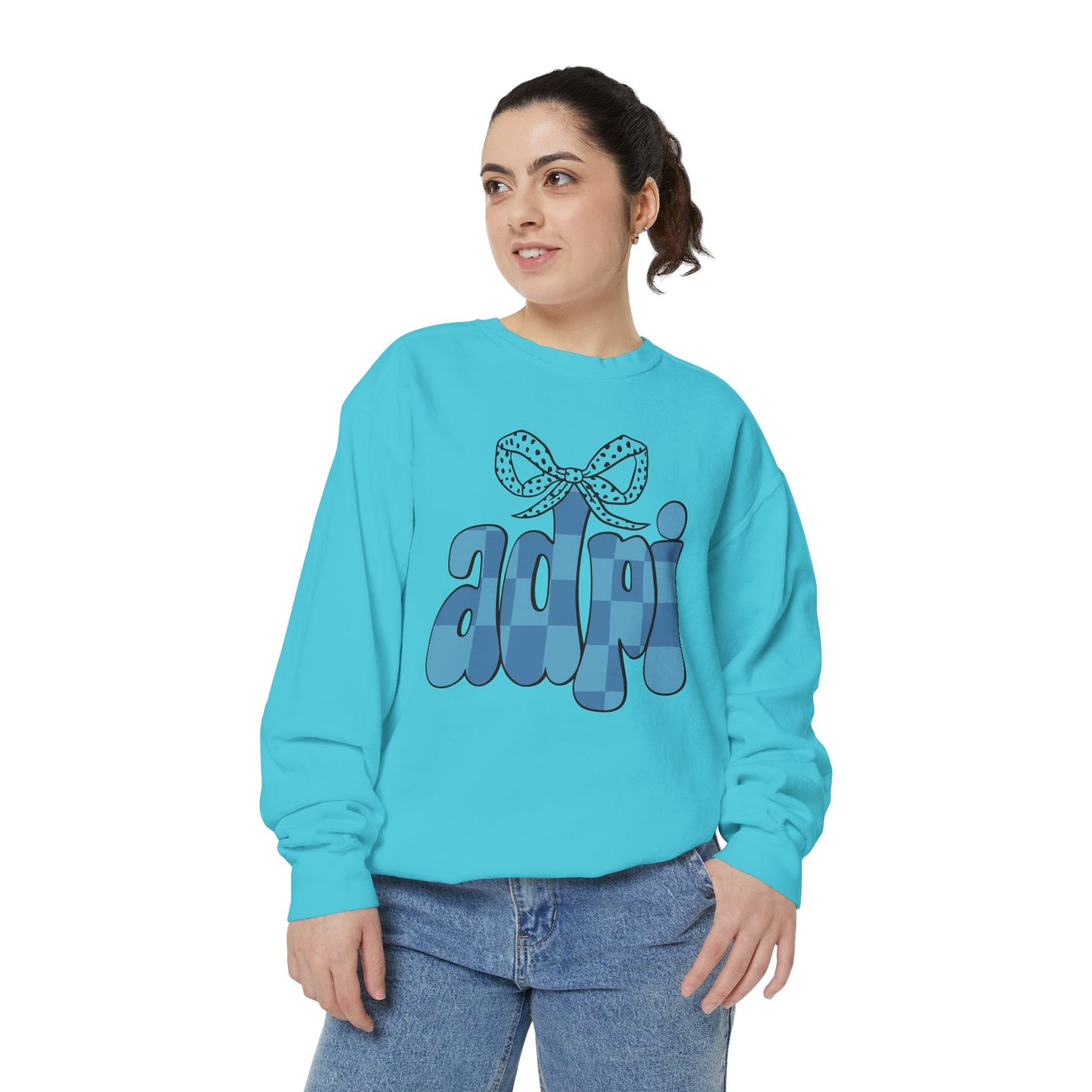 ADeltaPI Bow Design Unisex Sweatshirt - Cozy Casual Wear, comfort colors