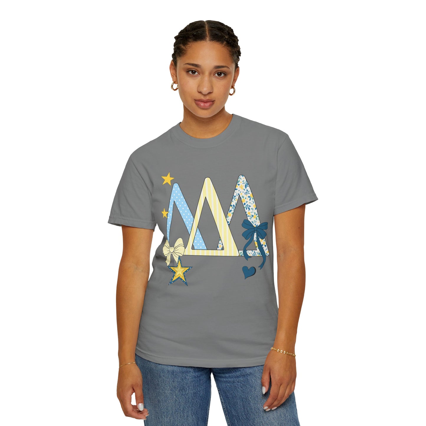 Whimsical yellow and blue Graphic T-Shirt