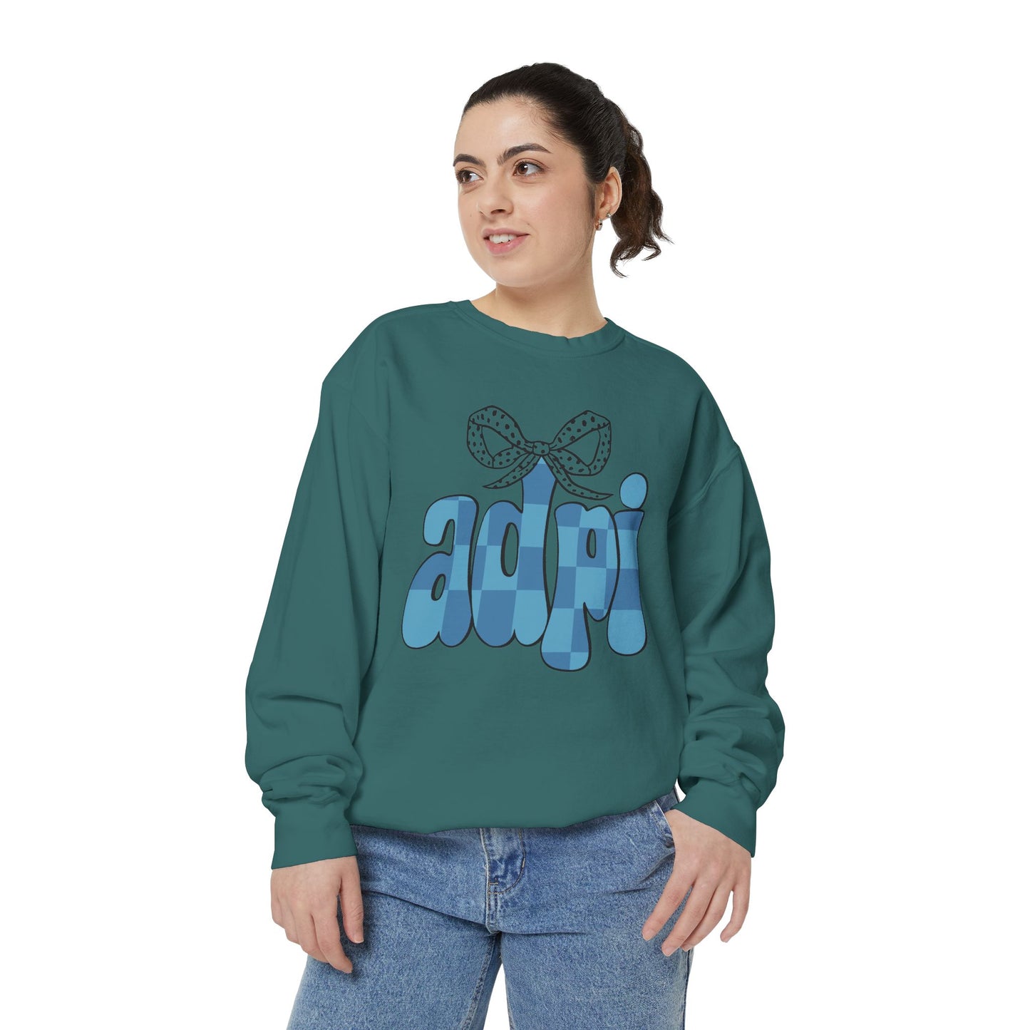 ADeltaPI Bow Design Unisex Sweatshirt - Cozy Casual Wear, comfort colors