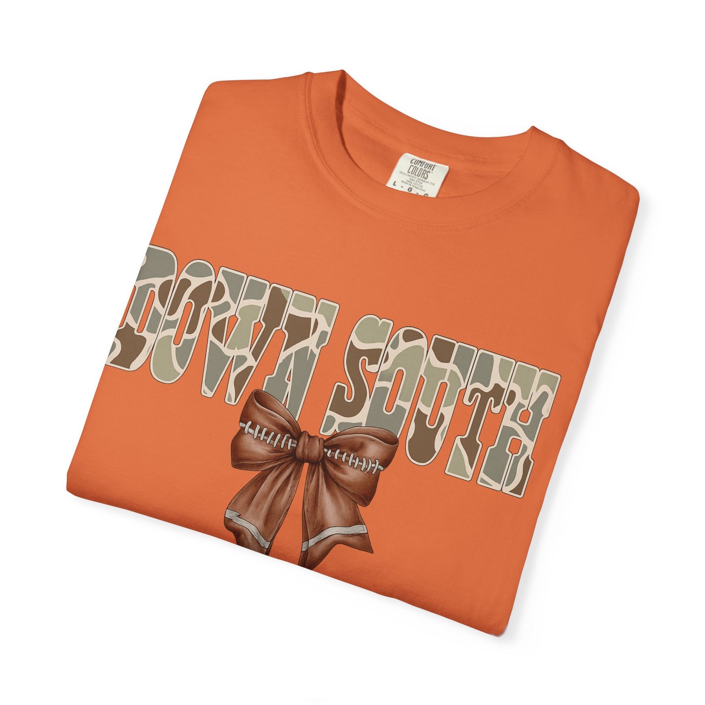 Camo Bow Graphic Tee - Trendy Apparel for Casual Outings and Birthdays