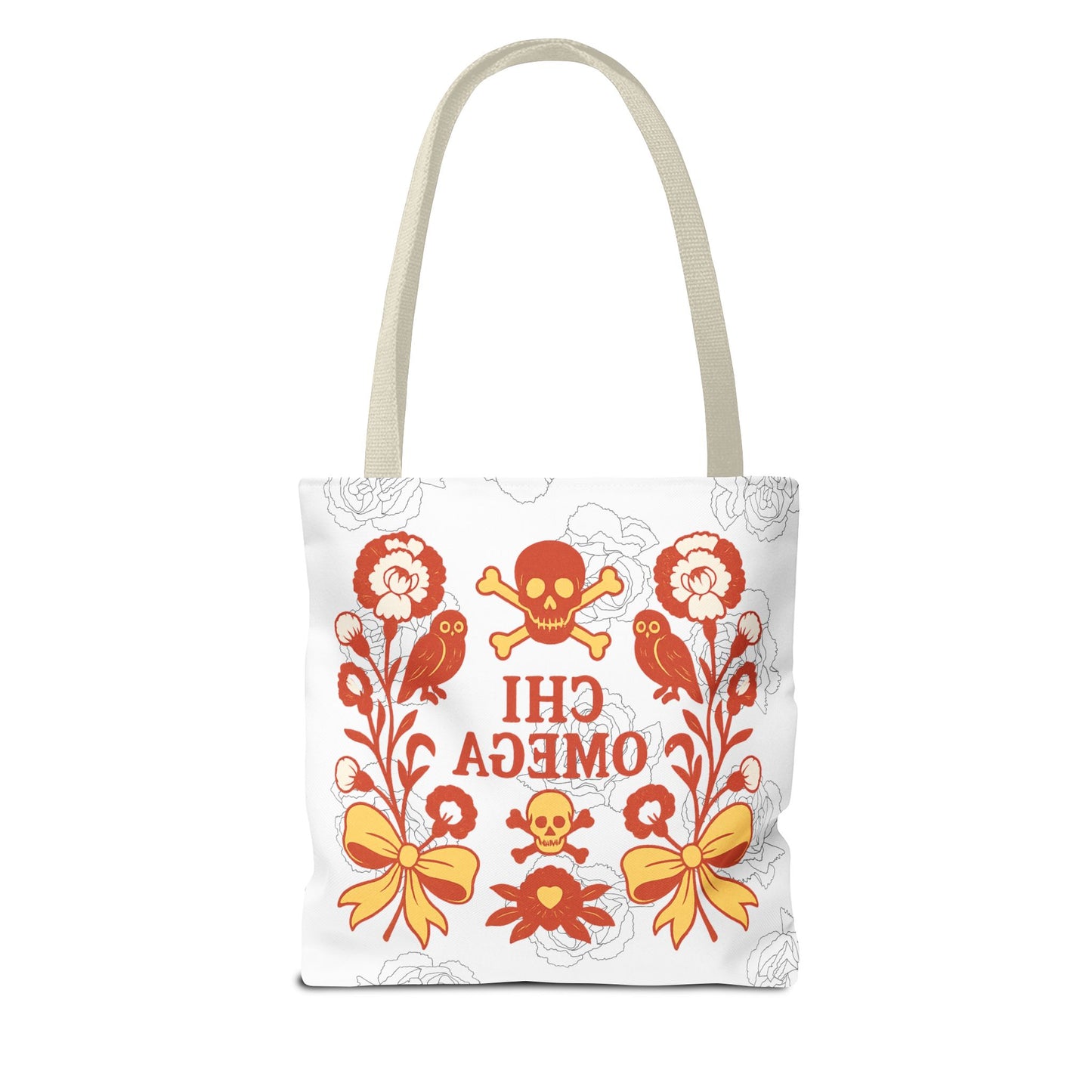 Chi Omega Floral Tote Bag