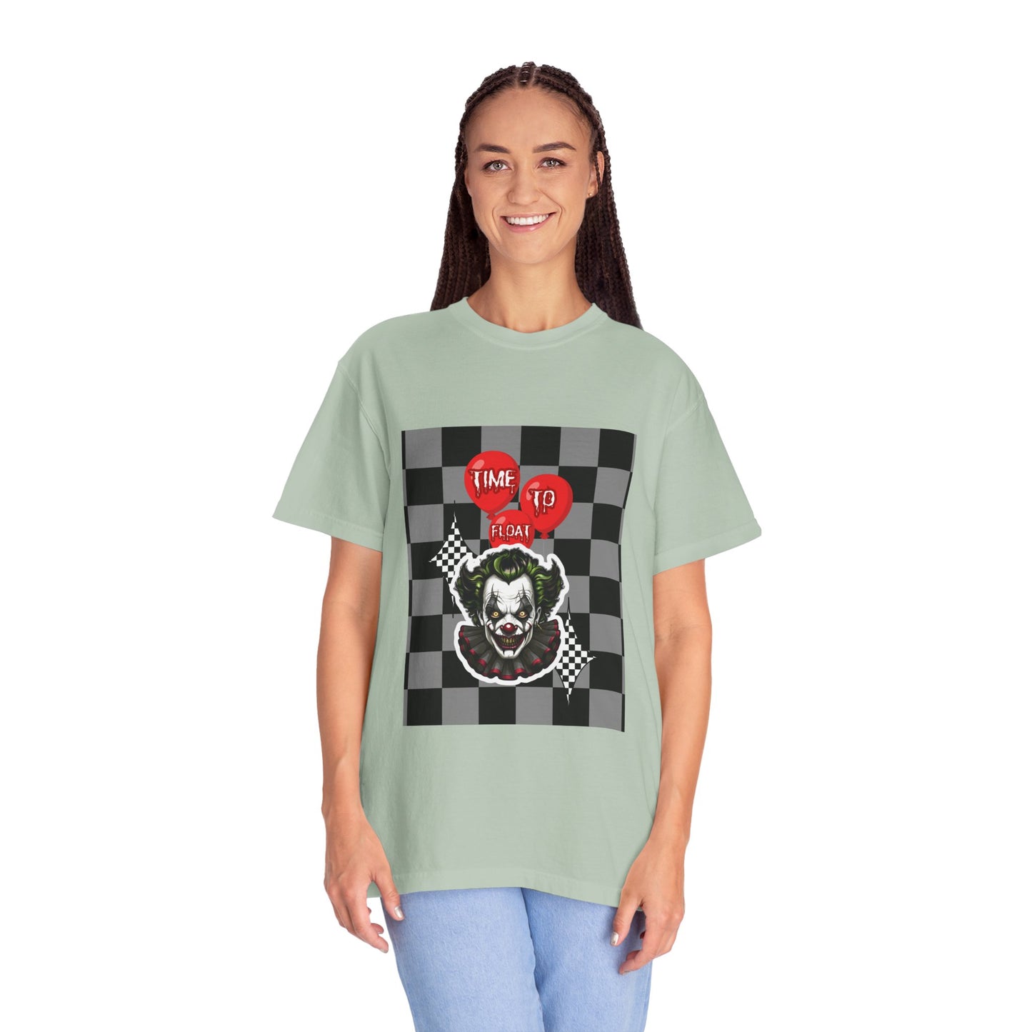 Creepy Clown Graphic T-Shirt, Halloween Costume Tee, Unisex Horror Shirt, Fun Gift for Fans, Graphic Novelty Wear, Casual Outfit