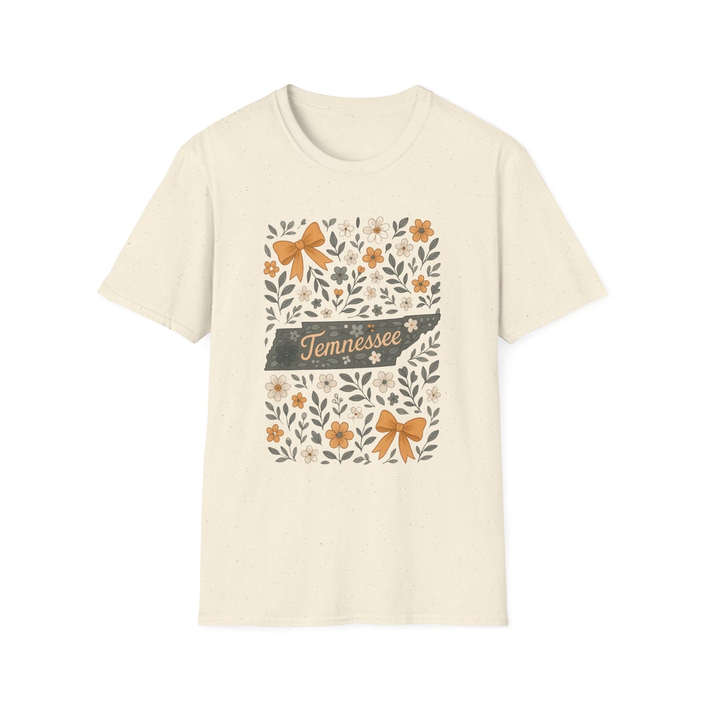 Tennessee Floral T-Shirt, Casual Wear, Gift for Her, Souvenir, Nature Lover Apparel, Spring Outfit