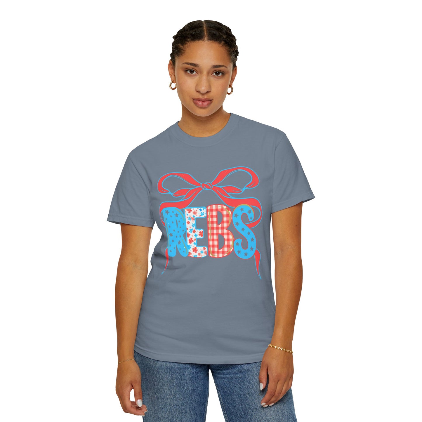 MS Rebs Floral Patriotic T-Shirt