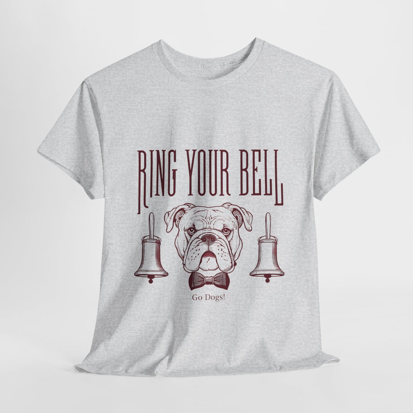 Dog Lover's Unisex Heavy Cotton Tee | 'Ring Your Bell' Shirt, Bulldog Tee, Pet Owner Gift, Funny Dog Apparel, Casual Wear