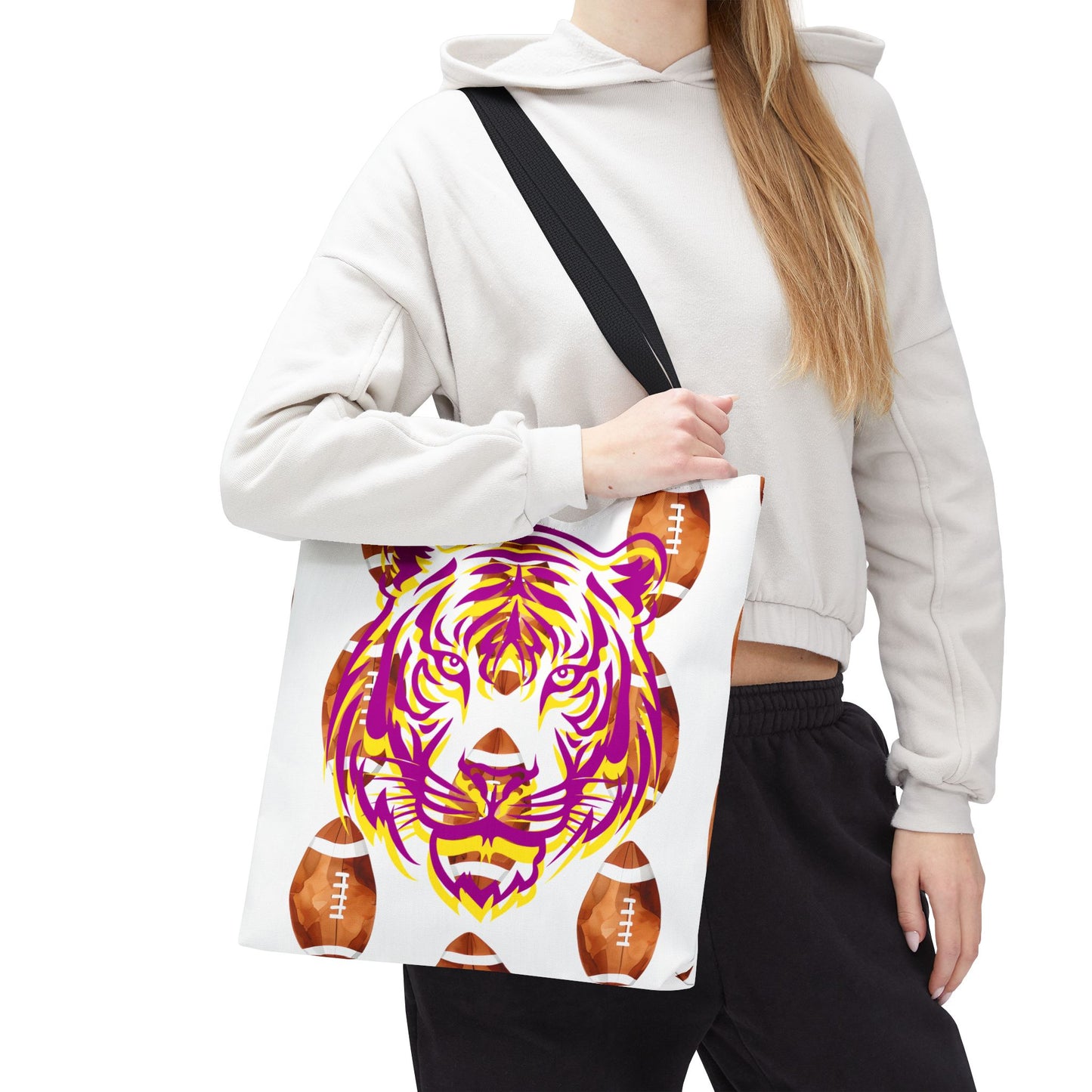 Vibrant Tiger Print Tote Bag - LSU Fans Gift