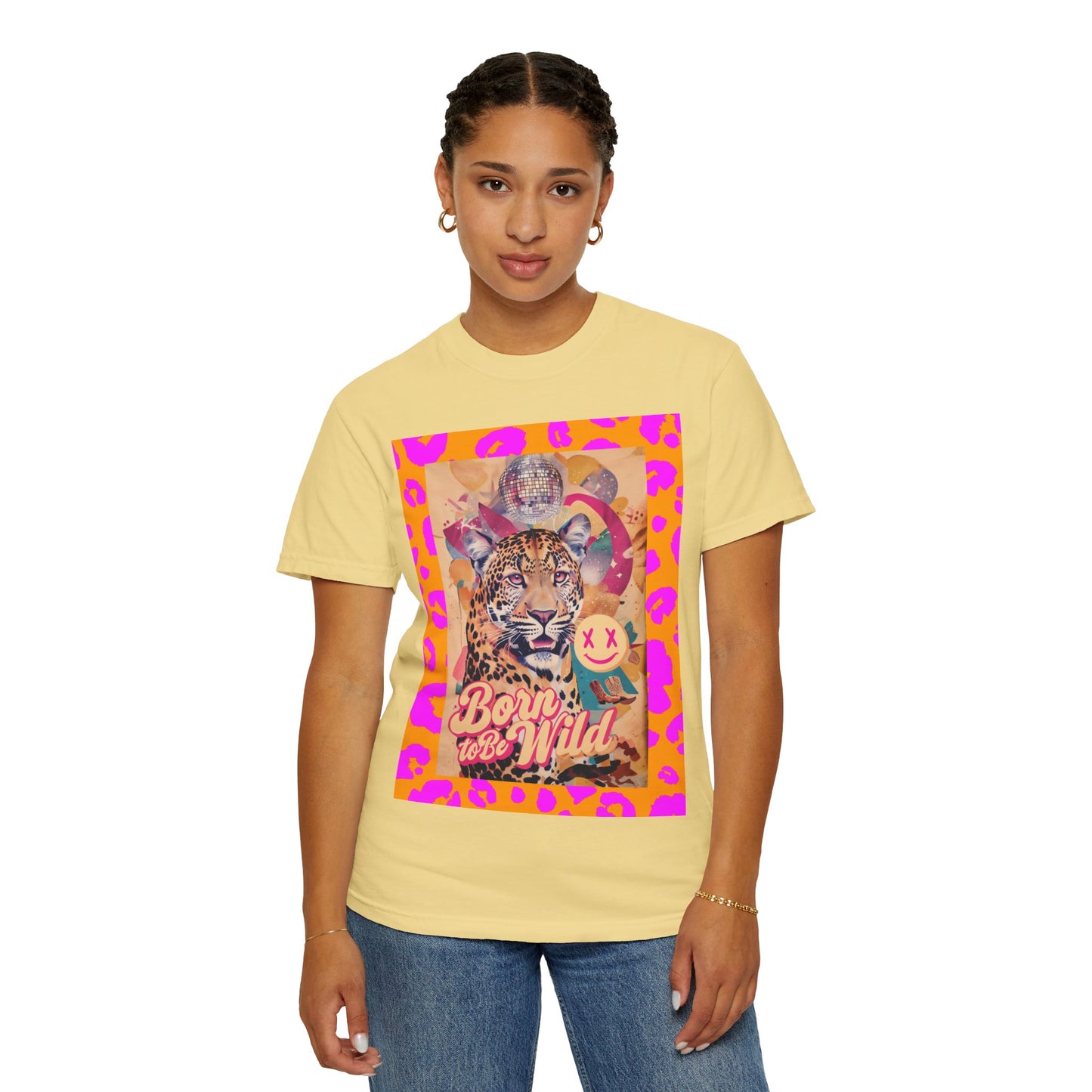 Bold Graphic T-Shirt: Born to Be Wild, Unisex Cotton Tee, Animal Lover Gift, Wild Spirit Apparel, Trendy Casual Wear, Unique Artist Design