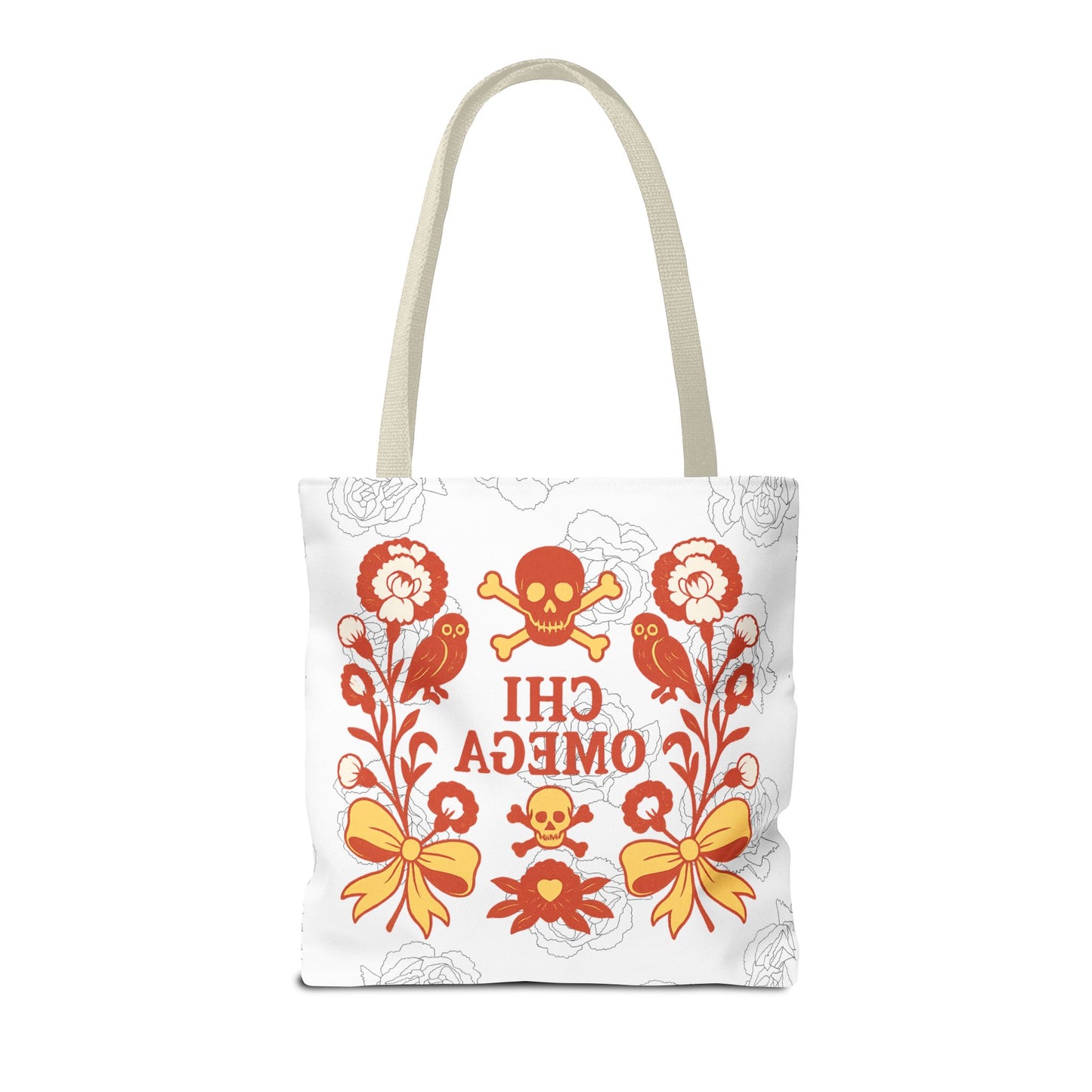 Chi Omega Floral Tote Bag