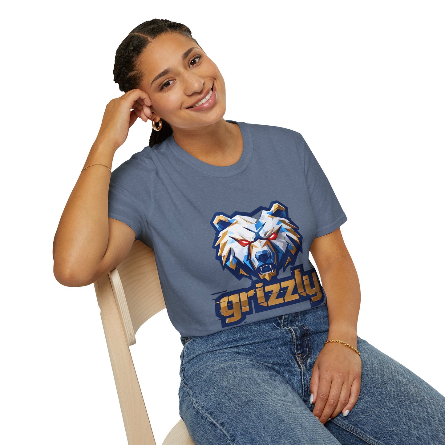 Grizzly Memphis Bear Graphic Tee, Unisex Softstyle T-Shirt, Memphis Basketball Fan, Memphis Grizz, 901, Go Grizz