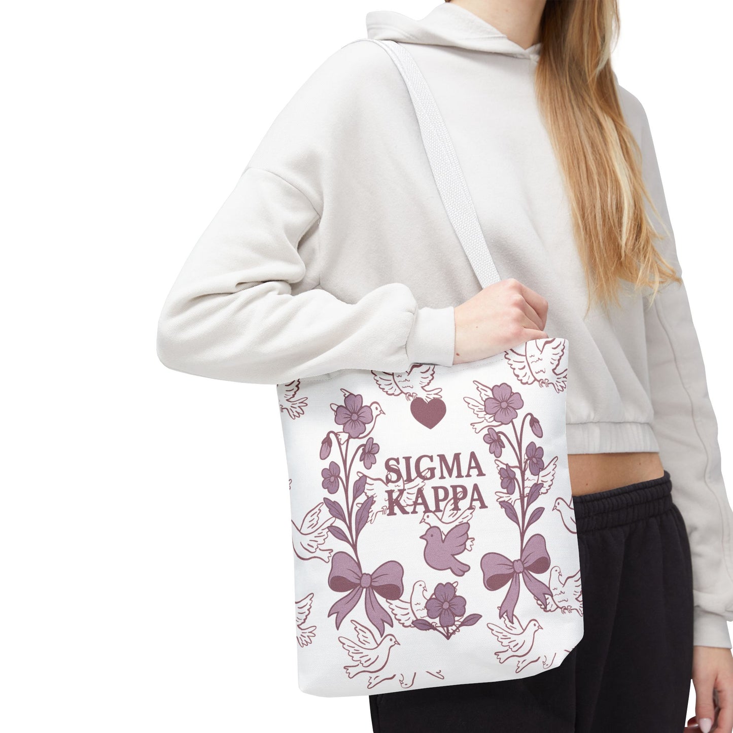 Sigma Kappa Floral Tote Bag | Sorority Gift, Eco-Friendly Carry-All, College Accessory, Stylish Shopping Bag, Chic Beach Tote