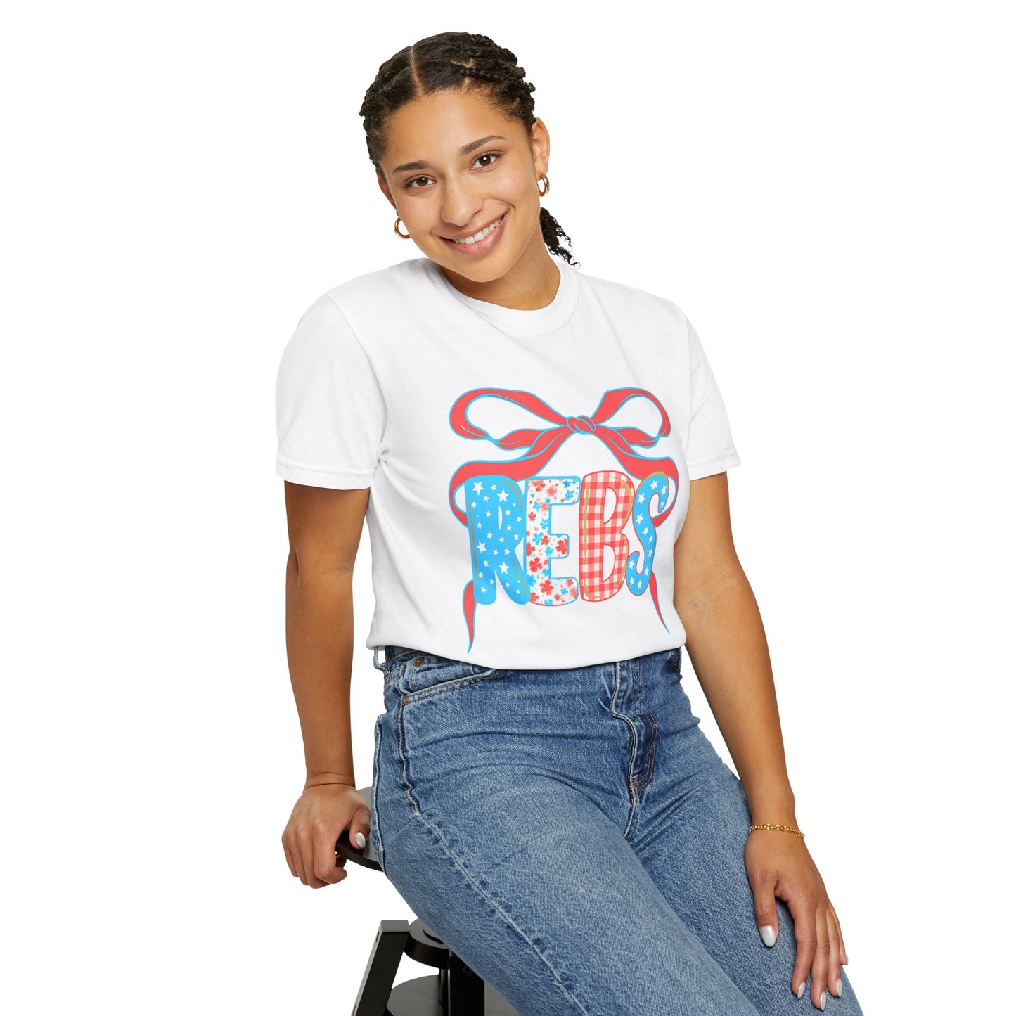 MS Rebs Floral Patriotic T-Shirt