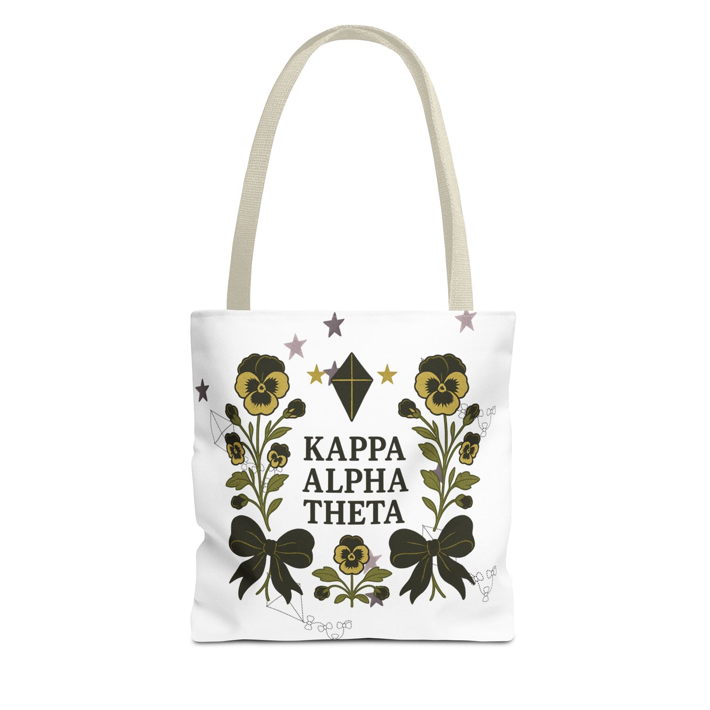 Floral Sorority Tote Bag | Kappa Alpha Theta, Eco-Friendly Bag, Gift for Sisters, College Accessory, Summer Outing Bag