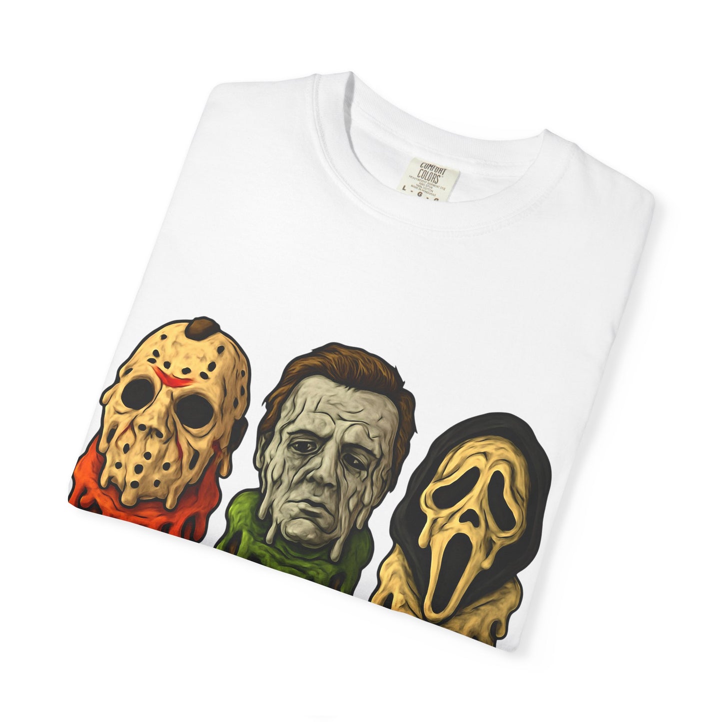 Halloween Horror Movie T-Shirt with Iconic Characters, Unisex Casual Tee for Gifting, Summer Fun, Halloween Costume, Movie Lovers