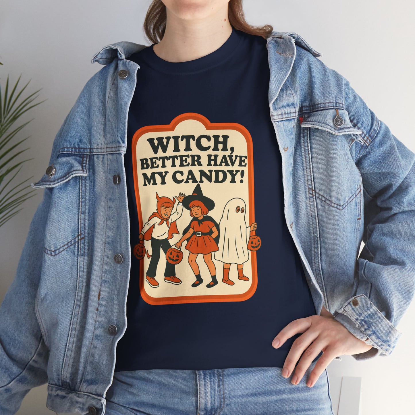 Halloween Witch Candy Tee - Unisex Cotton Shirt
