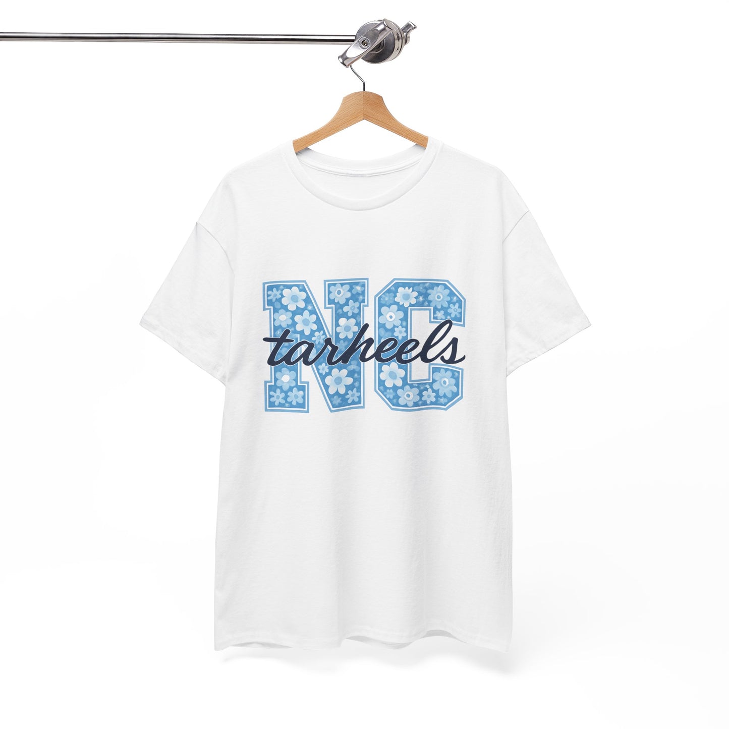 North Carolina Tarheels Unisex Heavy Cotton Tee, College Spirit Wear, Men's and Women's Casual T-Shirt, School Pride Apparel, Gift for Fans
