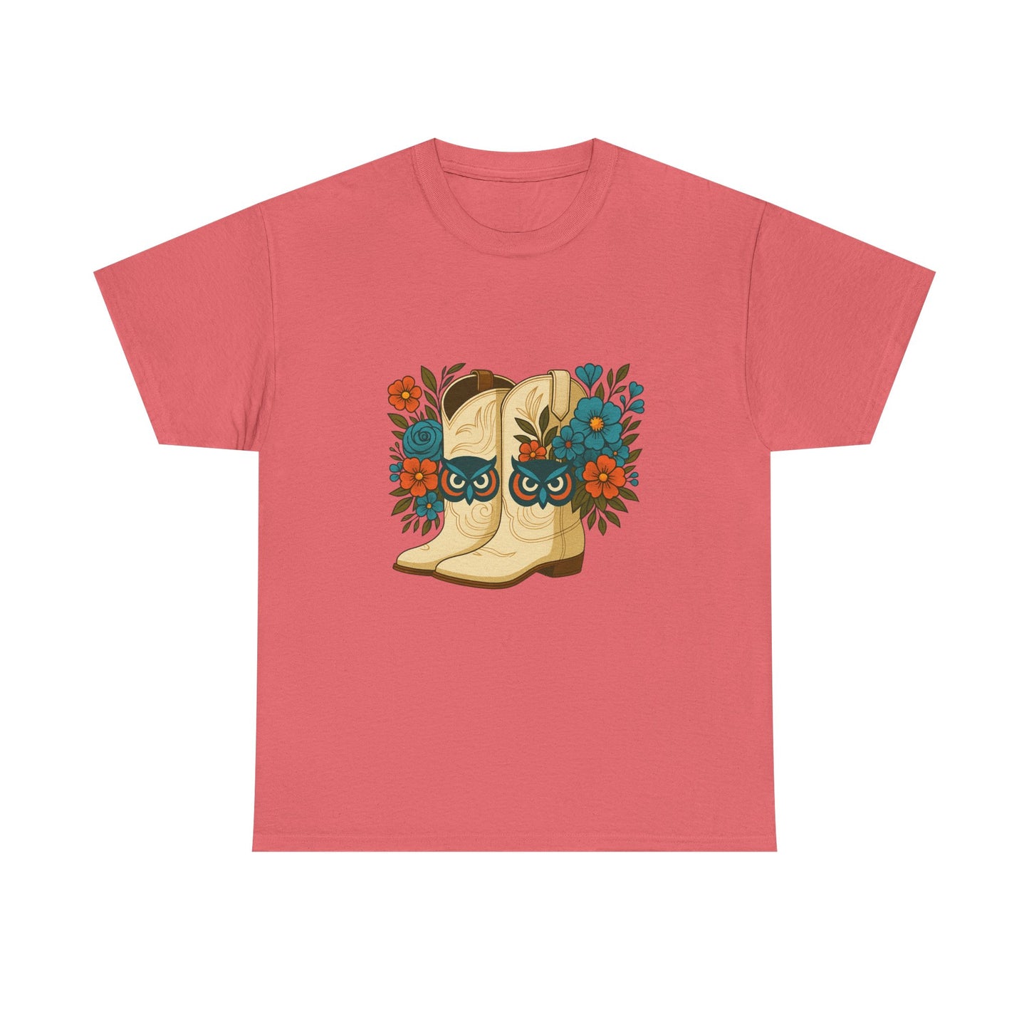 Floral Cowboy Boots Tee, Perfect for Country Music Lovers, Western Style Gift, Casual Outfit, Boho Fashion, Farmhouse Decor