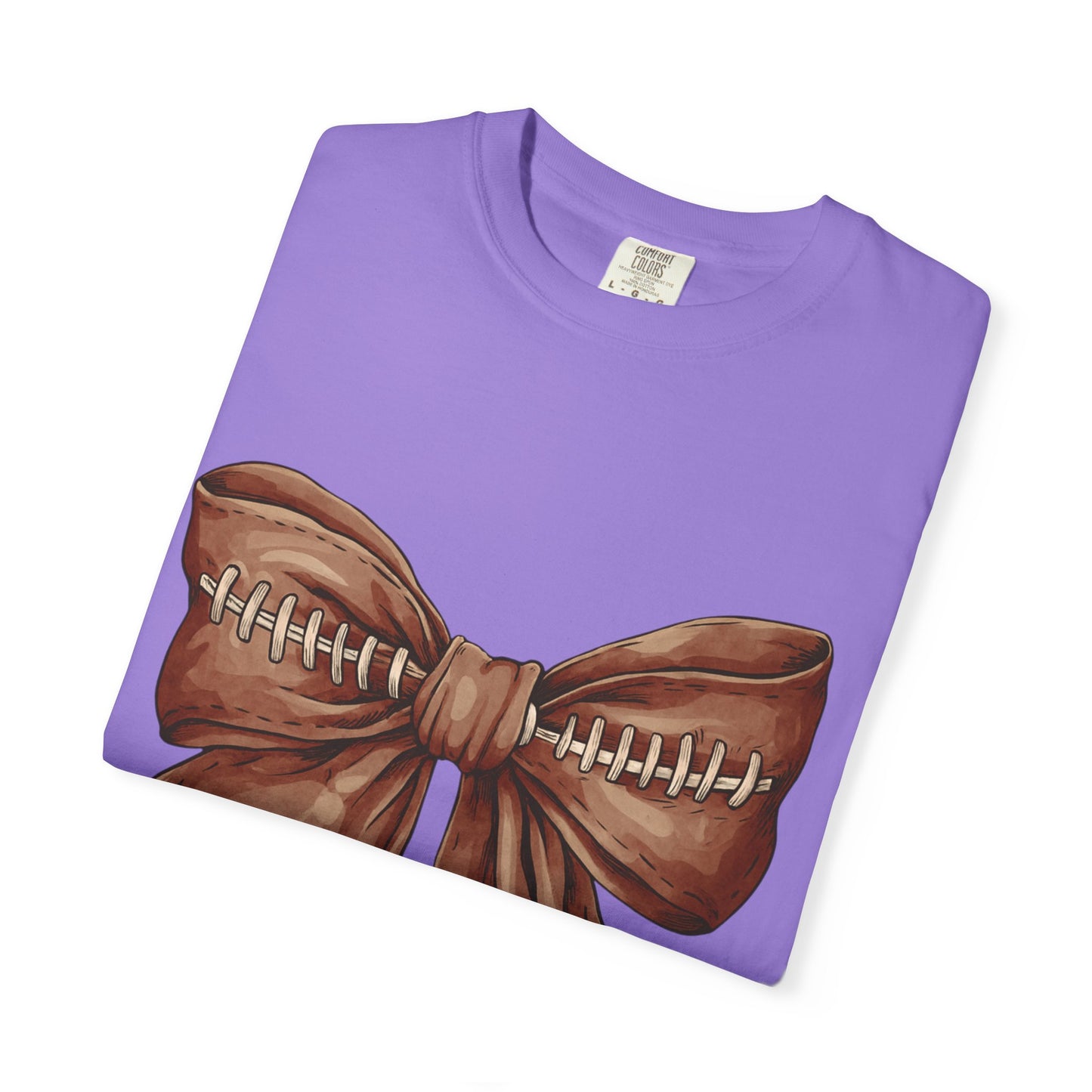 Football Bow T-Shirt: Unisex Casual Wear for Game Day Apparel