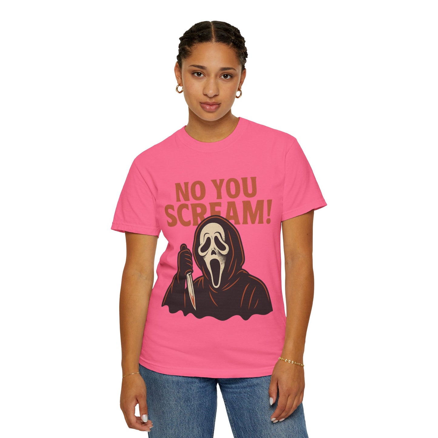Unisex Horror-Themed T-shirt | Fun Scream Design for Halloween, Costume Parties, Movie Nights, Gift for Horror Fans