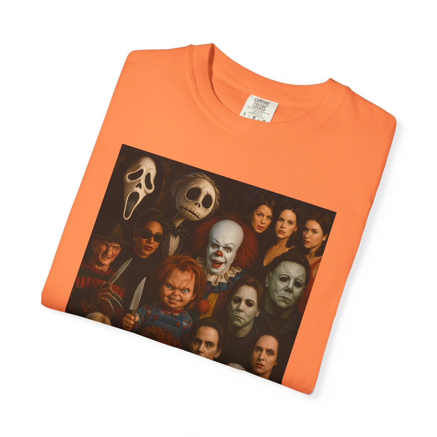 Spooky Halloween T-Shirt | Unisex Garment-Dyed Tee Featuring Iconic Horror Movie Characters, Perfect for Halloween Parties, Horror [...]