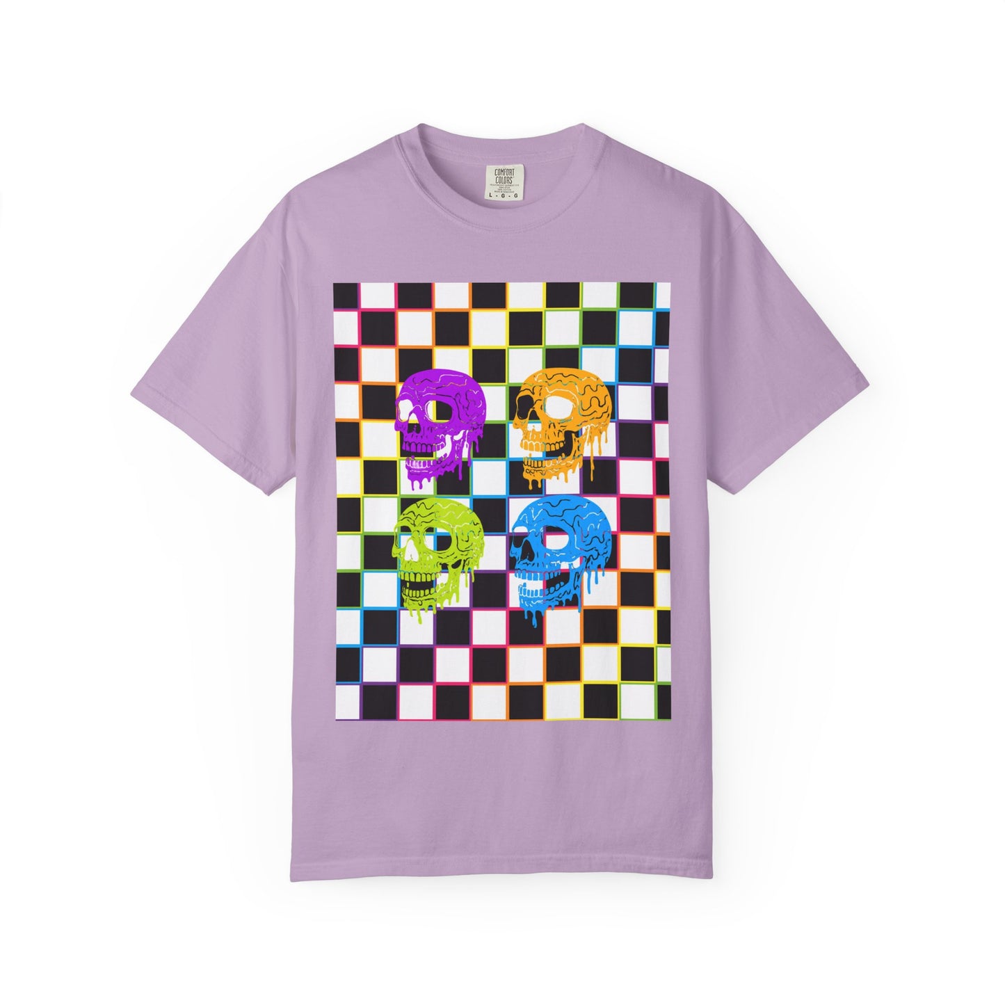 Vibrant Skull Graphic T-Shirt, Unisex Tee, Halloween Outfit, Alternative Fashion, Festival Wear, Casual Street Style