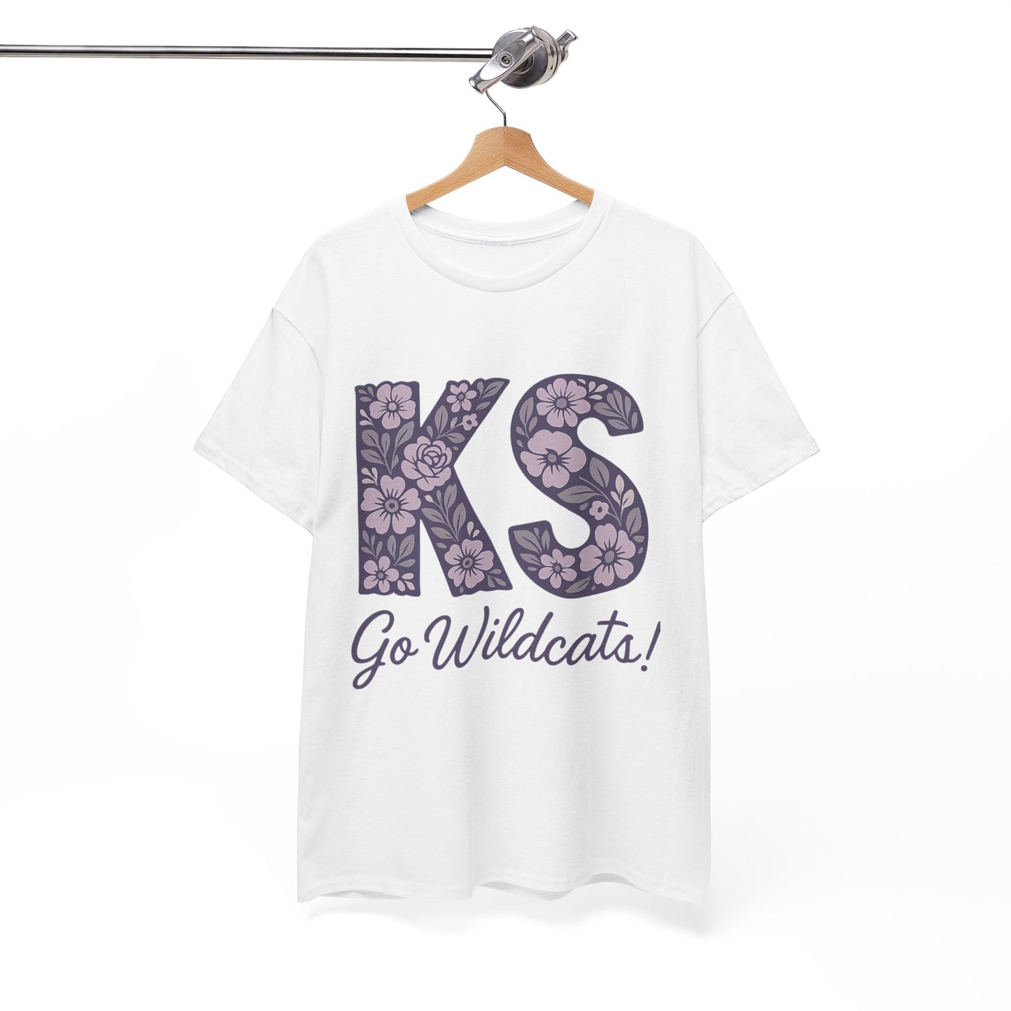 KS Floral Team Spirit Tee: Celebrate Kansas State Wildcats in Style, Perfect for Sports Events, Gifts, & Casual Wear