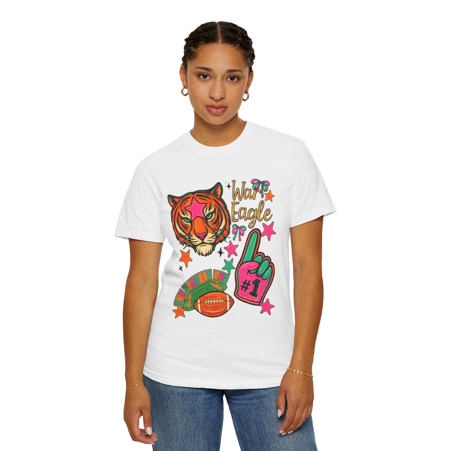 Vintage Preppy Tiger Football Game Day Unisex T-shirt
