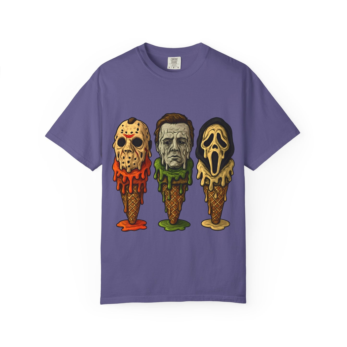 Halloween Horror Movie T-Shirt with Iconic Characters, Unisex Casual Tee for Gifting, Summer Fun, Halloween Costume, Movie Lovers