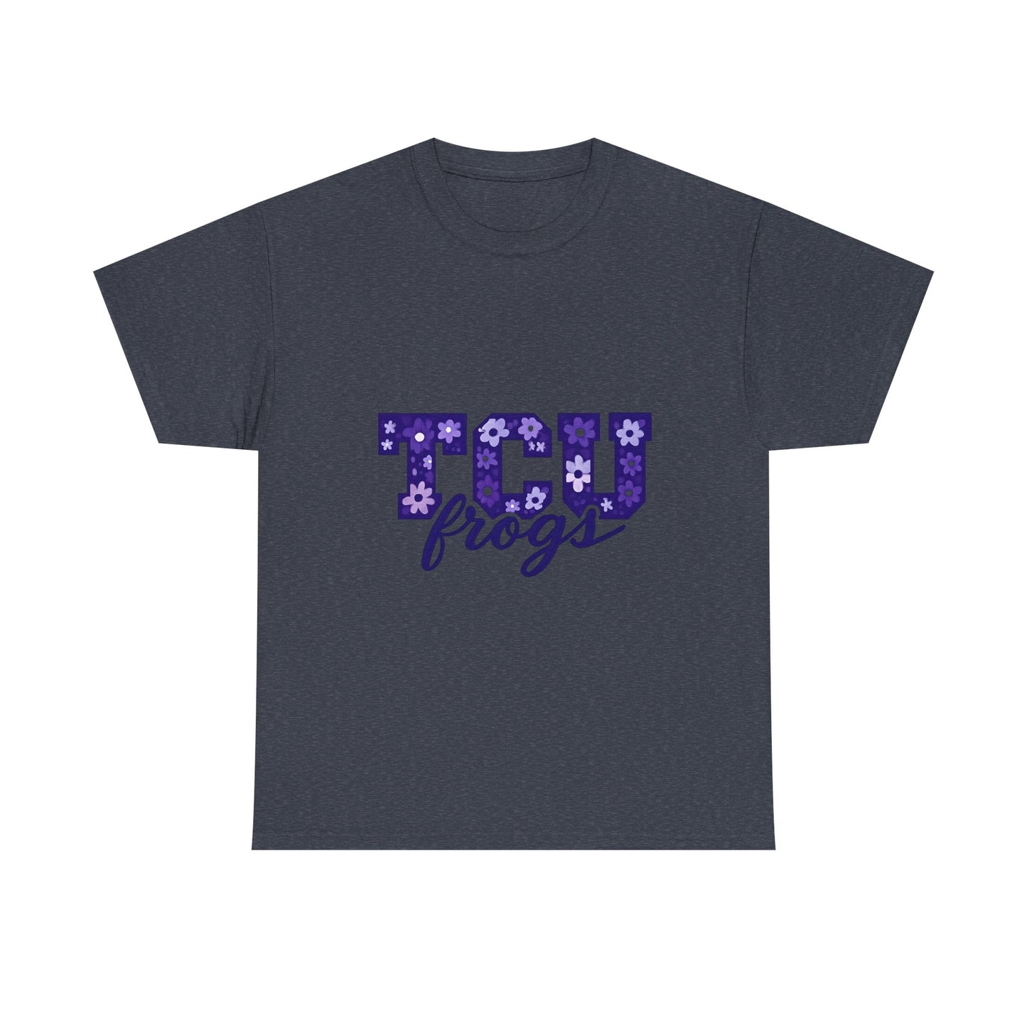 TCU Frogs Unisex Heavy Cotton Tee - College Shirt, Student Apparel, Casual Wear, Graduation Gift, Sports Fan Tee
