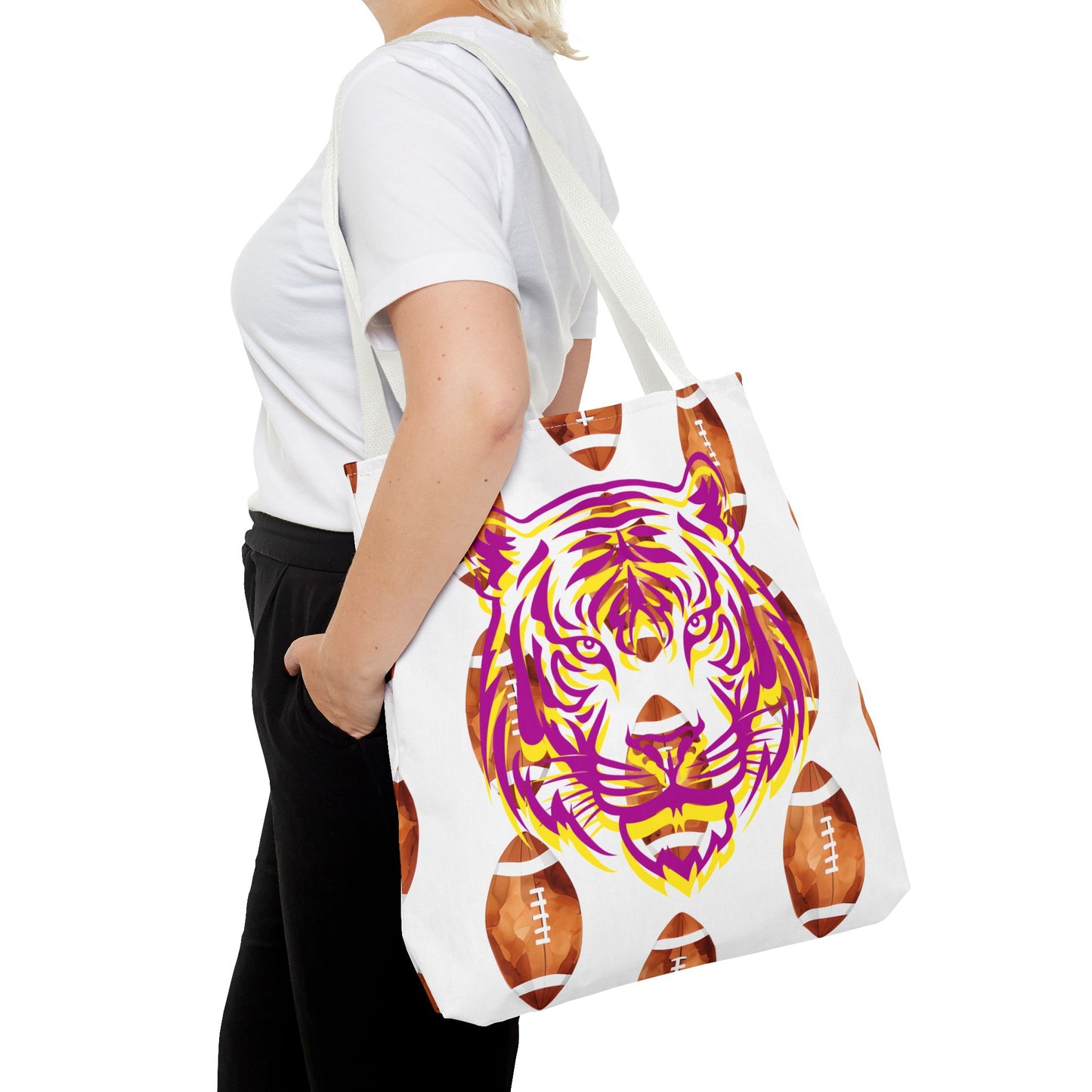 Vibrant Tiger Print Tote Bag - LSU Fans Gift