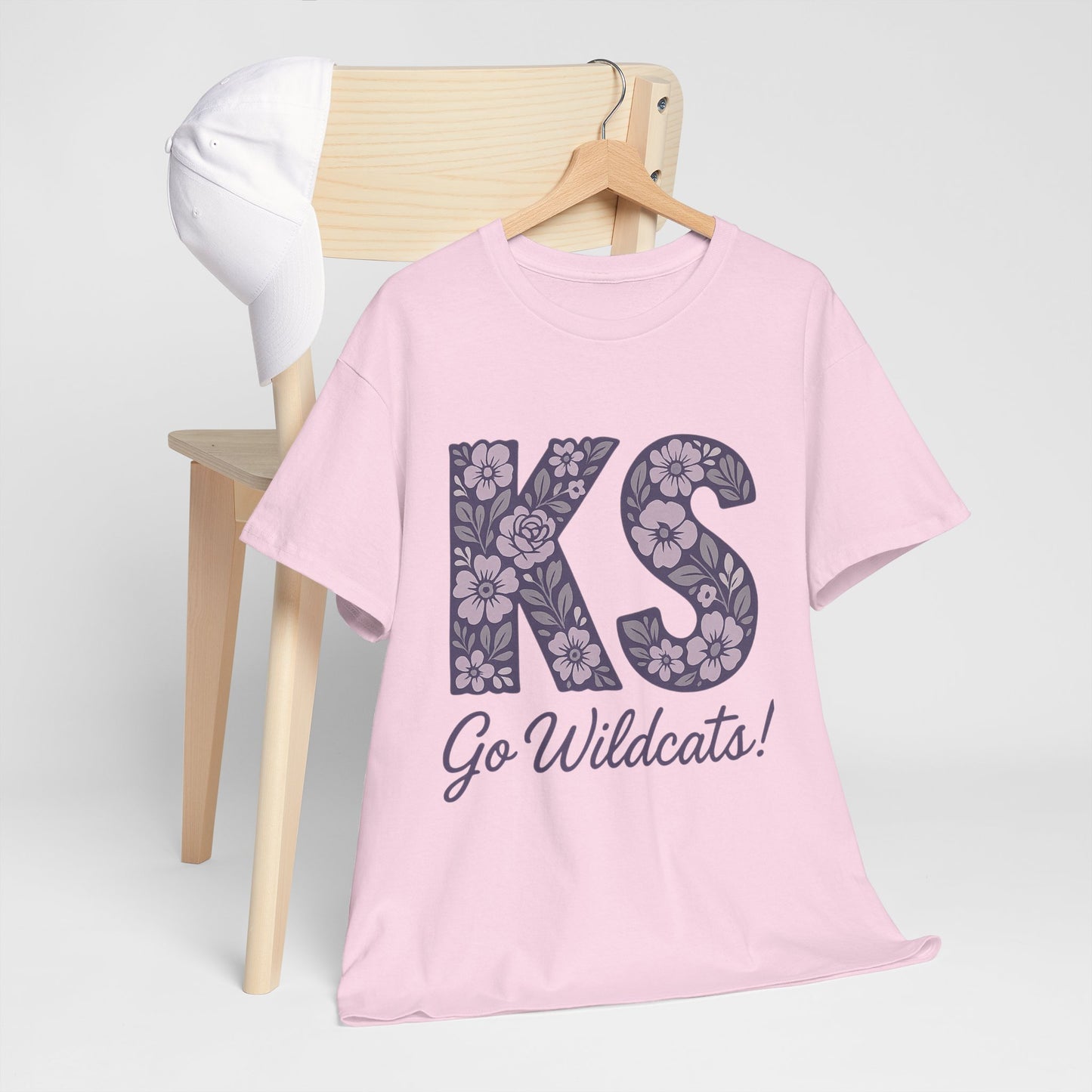 KS Floral Team Spirit Tee: Celebrate Kansas State Wildcats in Style, Perfect for Sports Events, Gifts, & Casual Wear