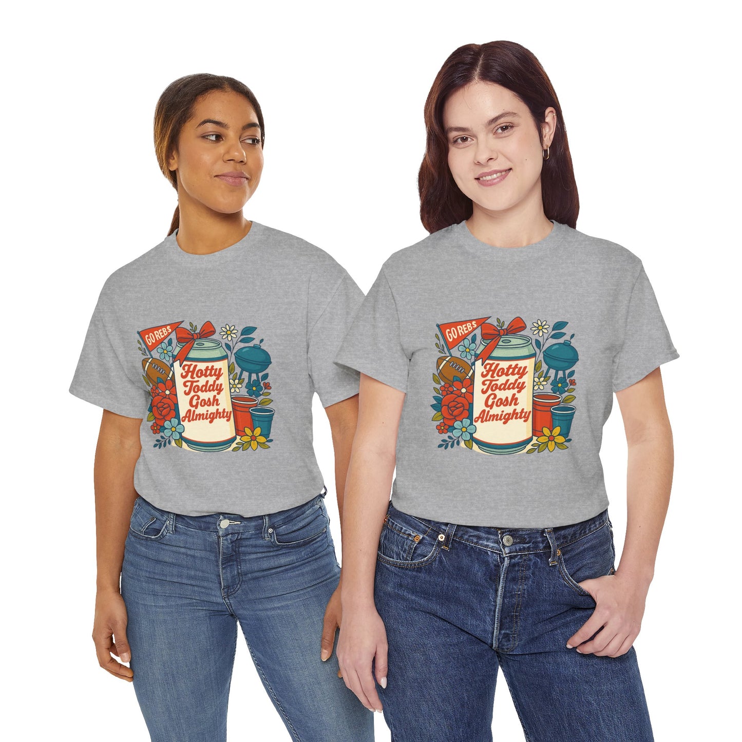 Hotty Toddy Heavy Cotton Tee - Unisex Graphic T-Shirt, Casual Wear, College Apparel, Gift for Students, Spring Break Fashion