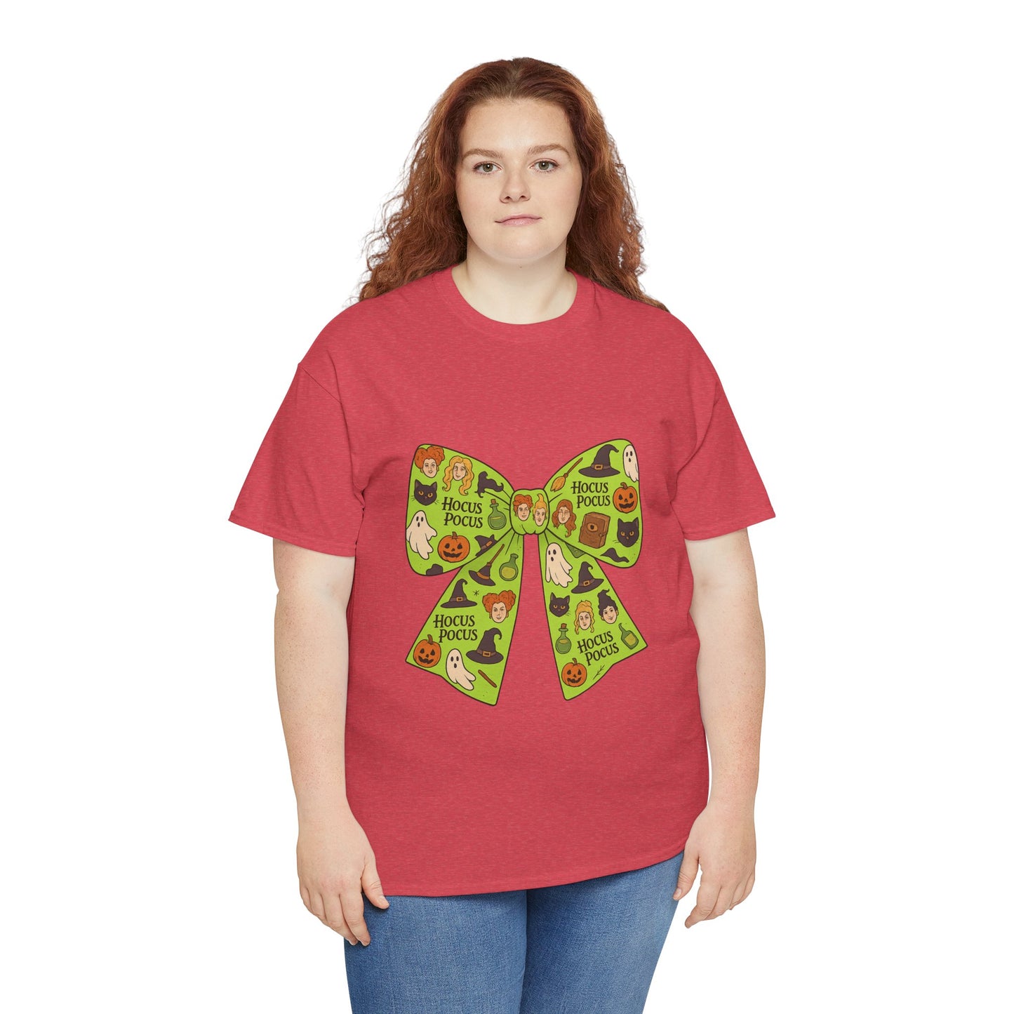 Halloween Graphic Tee, Spooky Season Unisex Shirt, Hocus Pocus Bow Tee, Autumn Style Shirt, Trick or Treat Apparel