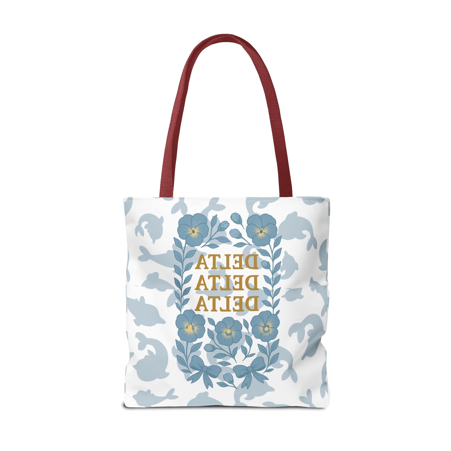 Delta Delta Delta Floral Tote Bag | Sorority Gift | Reusable Shopping Bag | Summer Accessory | Eco-Friendly Bag | Stylish Storage
