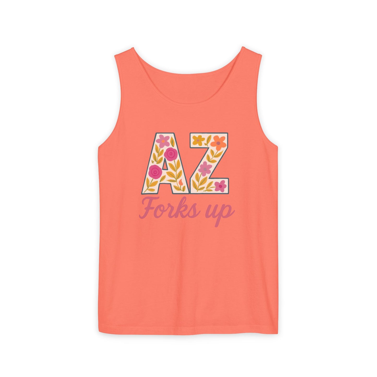 AZ Tank Top - AZ Forks Up Apparel, Summer Wear, Vacation Top, Travel Essentials, Gifts for Arizonans, Sun devils, comfort colors, graduation gift