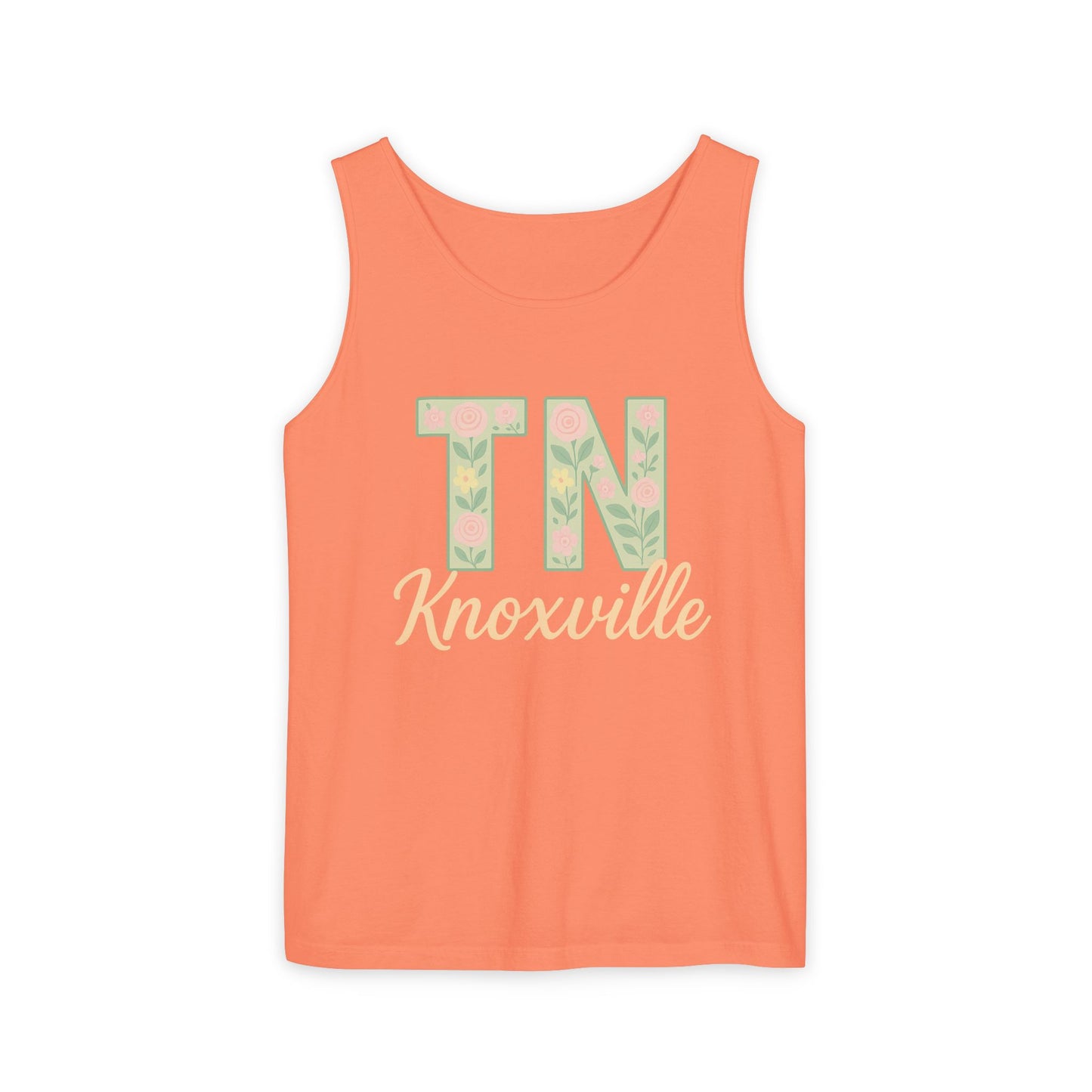 Tennessee Floral Tank Top, Unisex Sleeveless Shirt, Summer Tee, Casual Wear, Gift for Her, Comfort Colors, Graduation Gift, Rocky Top