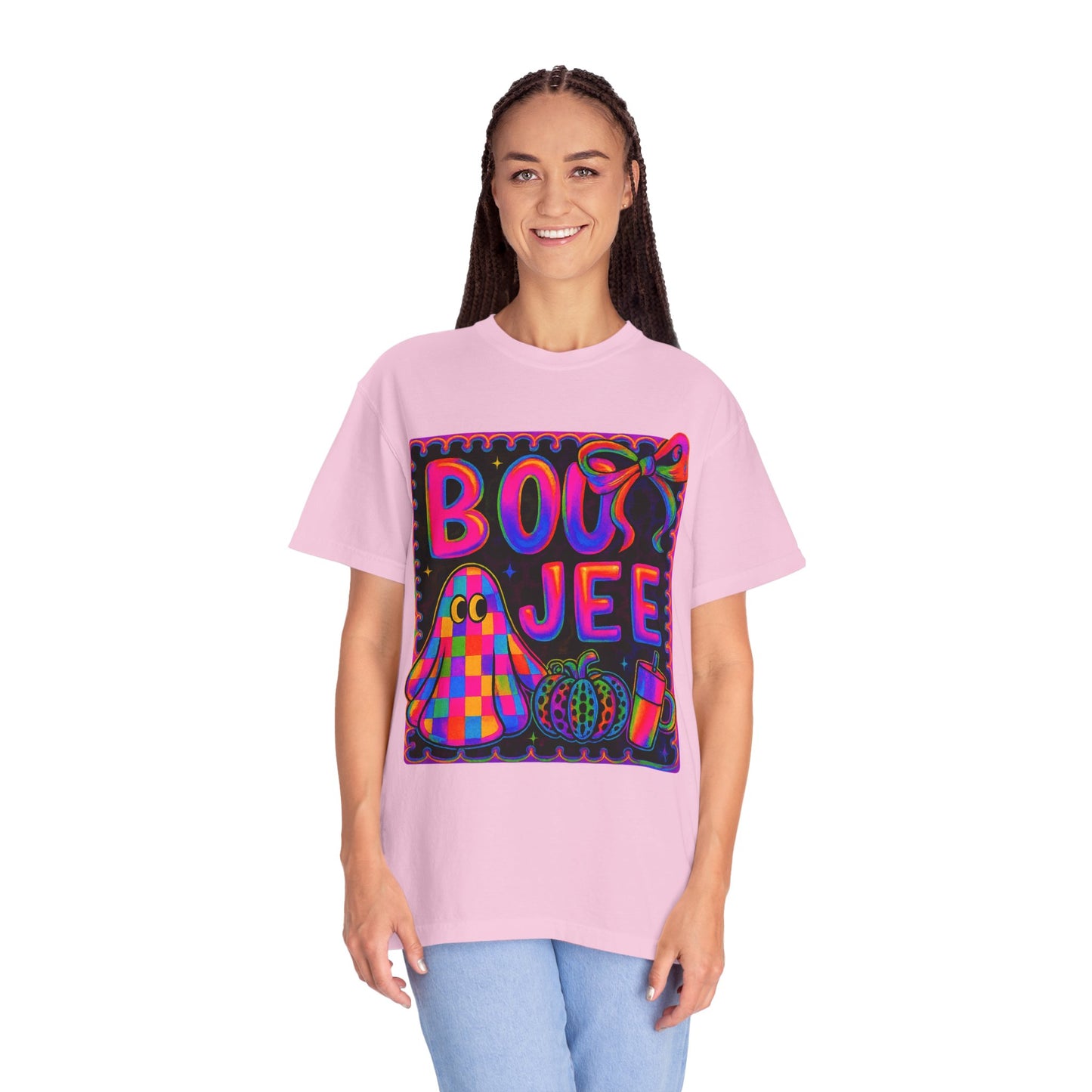BOOJee Retro Comfort Colors, Garment-Dyed T-shirt, Colorful Graphic Tee, Unisex Streetwear, Fun Gift, Festival Fashion, Vegan Style