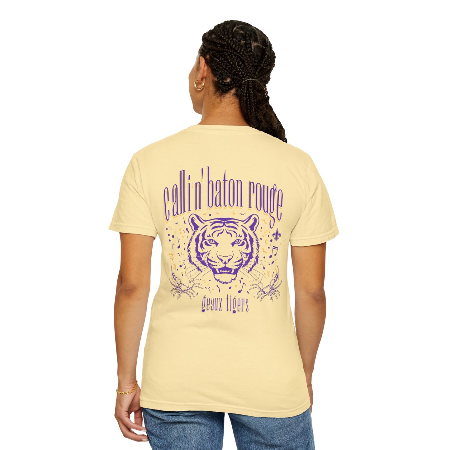 Baton Rouge Spirit T-Shirt - Unisex Garment-Dyed Tee for Game Day, College Football, Mardi Gras, Team Pride, Casual Wear