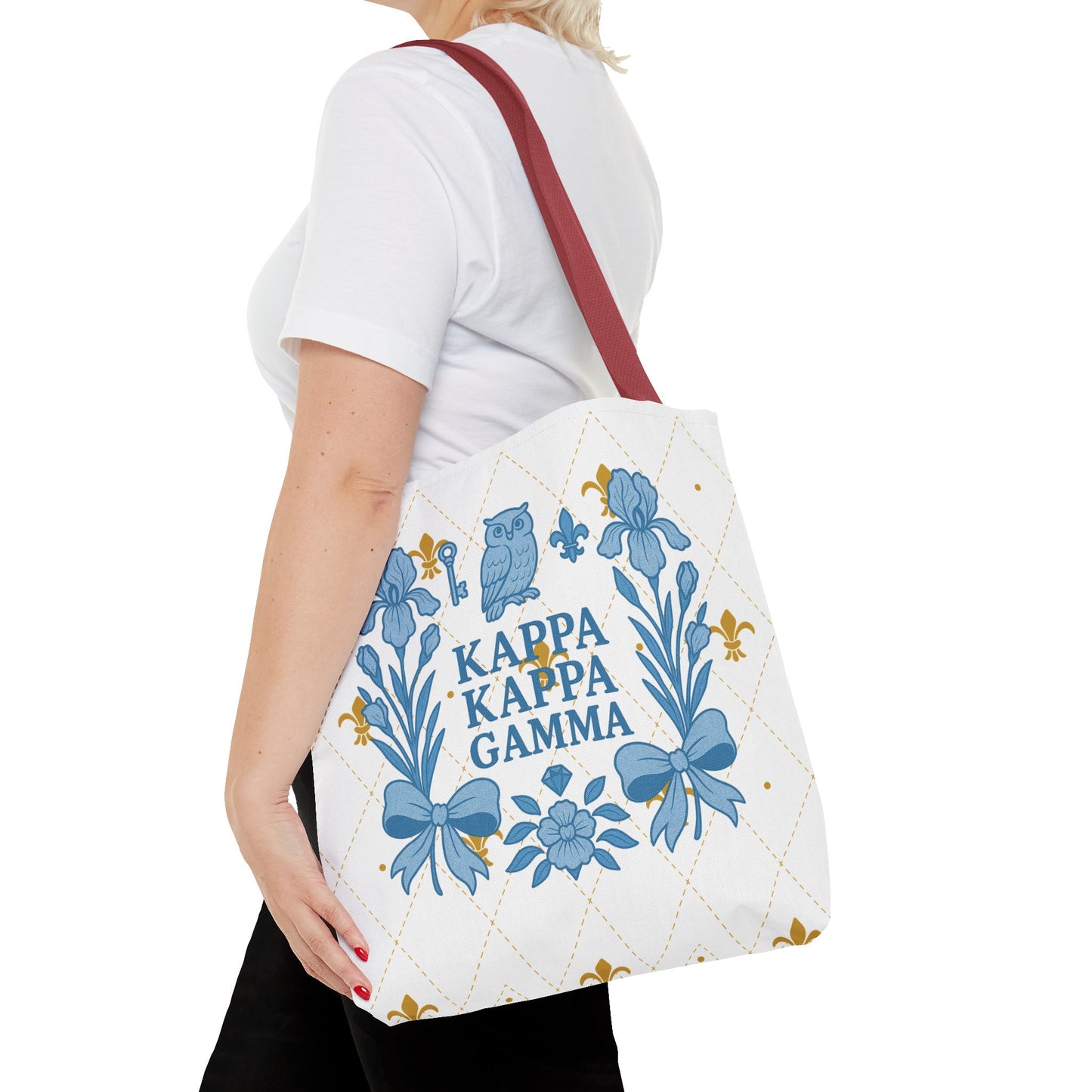 Floral KKG Sorority Tote Bag | College Student Gift, Event Tote