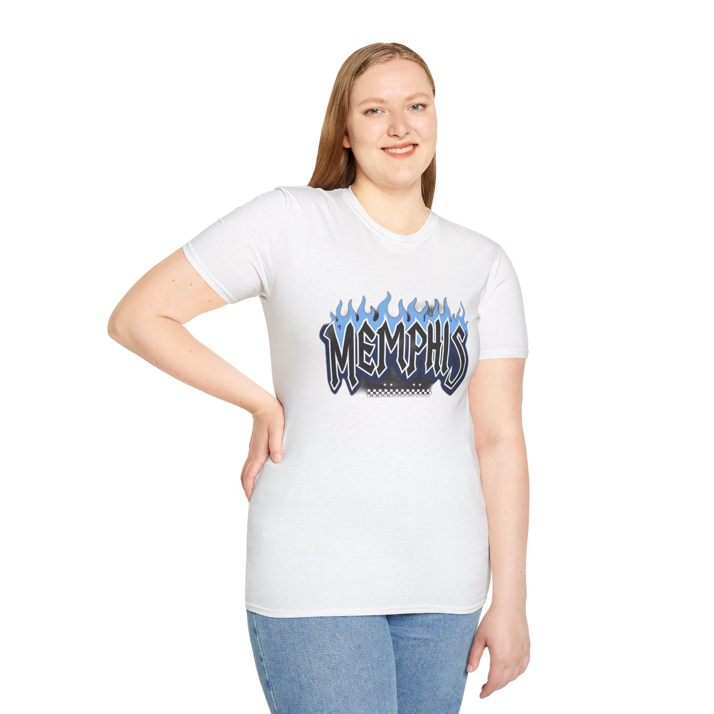 Memphis Flame Graphic T-Shirt, Unisex Tee, Casual Wear, Gift for Music Lovers, Summer Fashion, Graphic Design Shirt