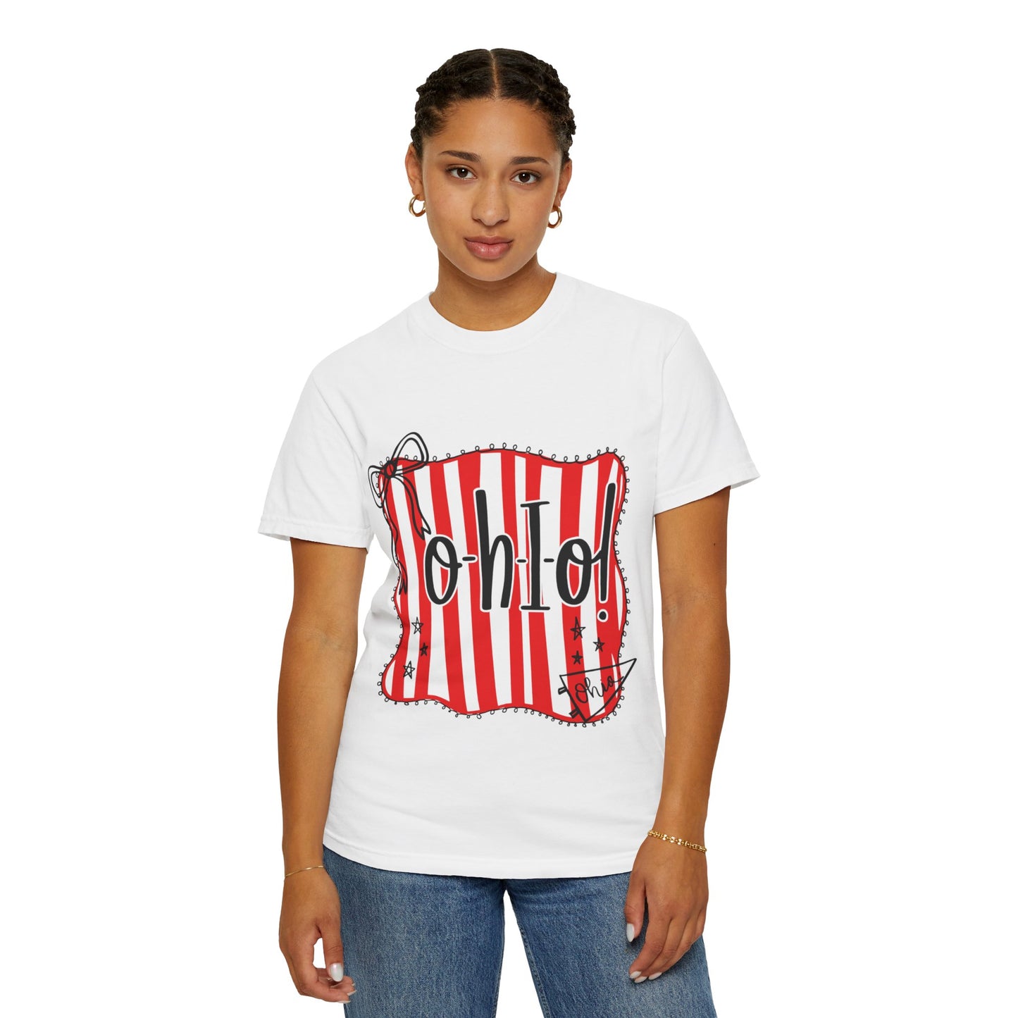 Ohio Stripe T-Shirt - Fun Casual Wear for Columbus Fans