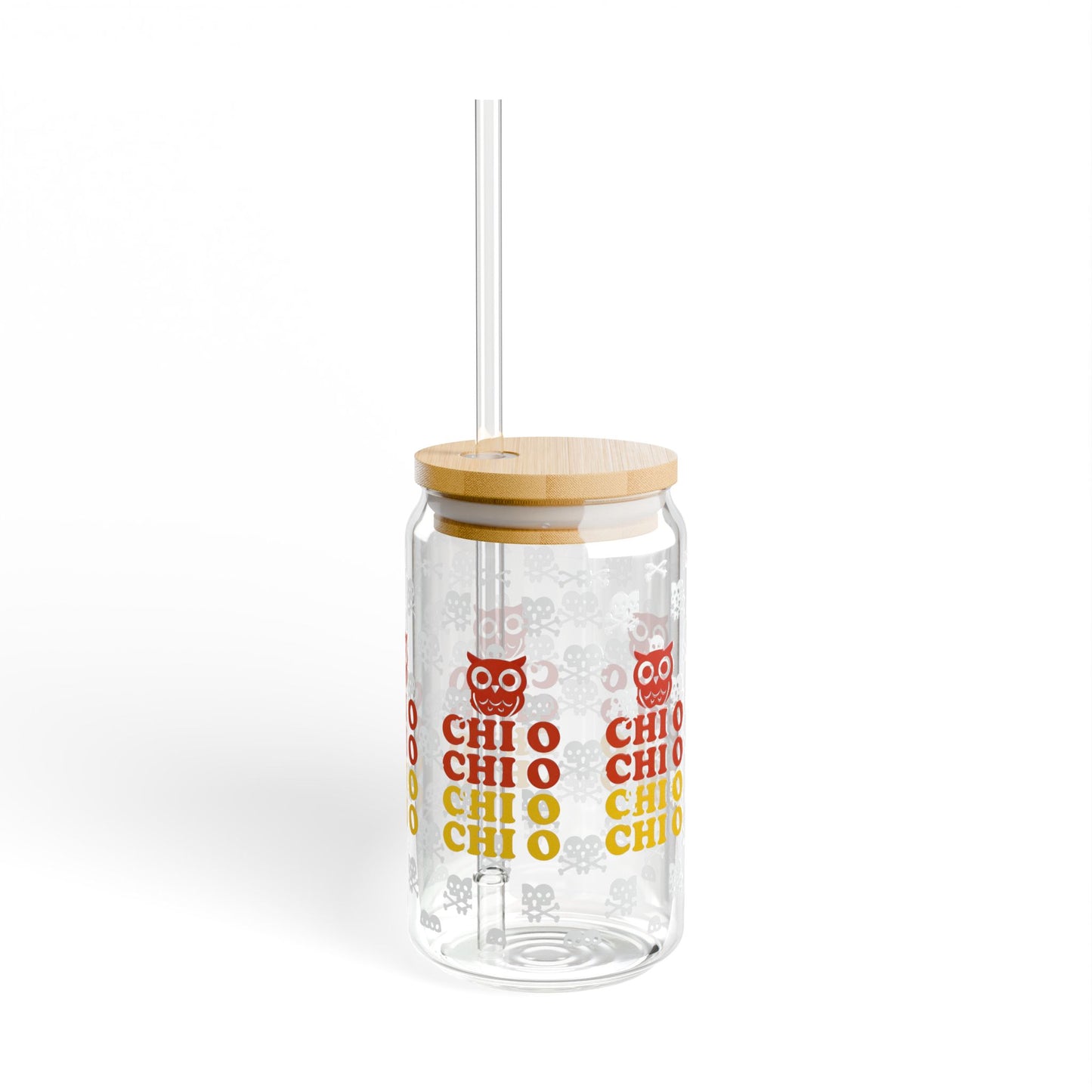 Chi Omega Sorority Gift, 16 oz Sipper Glass