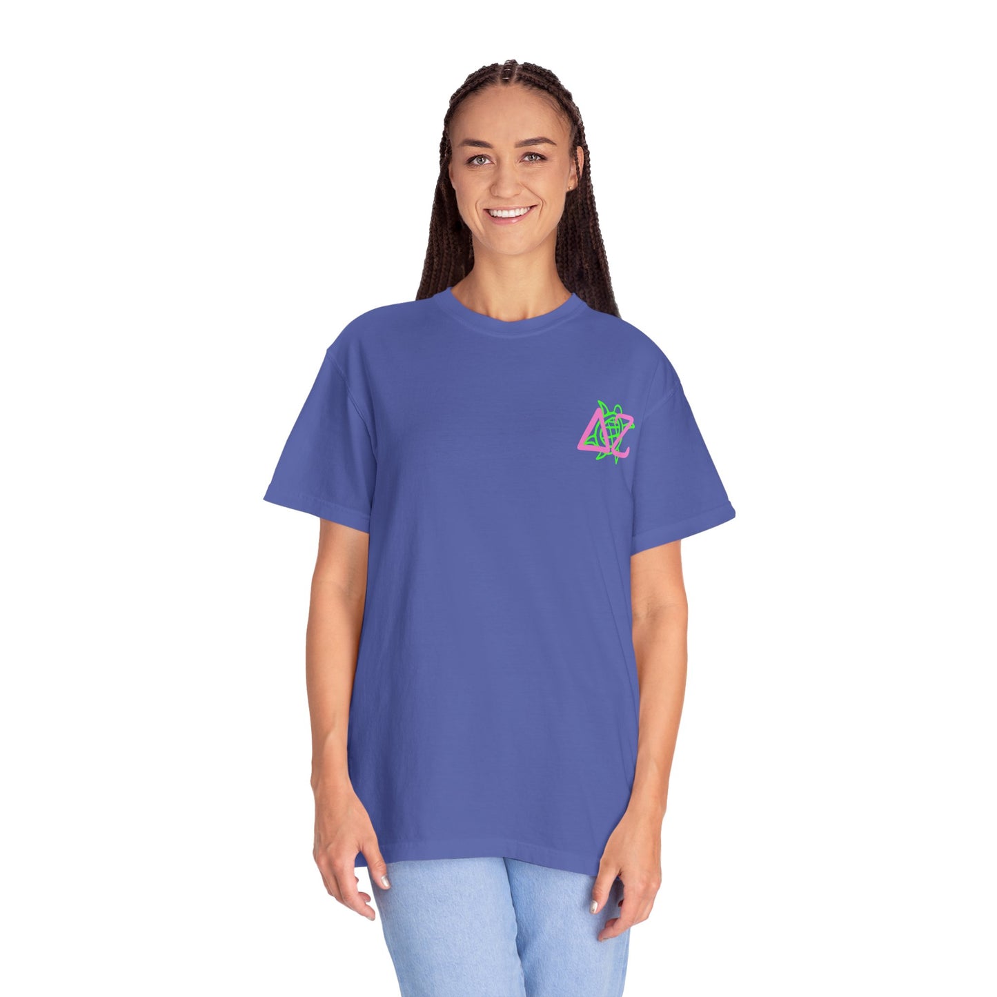 Delta Zeta Unisex T-Shirt, Sorority Shirt, Garment-Dyed Tee, Cute College Top, Sisterhood Apparel, Gift for Sorority Sisters
