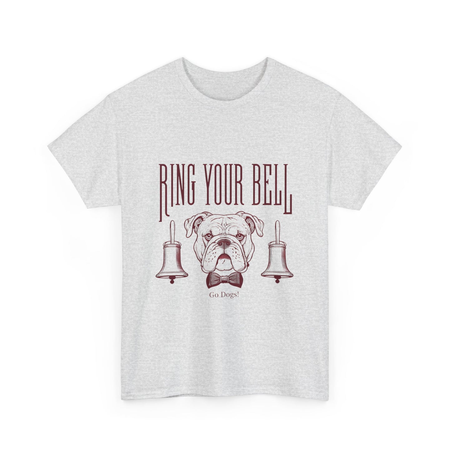 Dog Lover's Unisex Heavy Cotton Tee | 'Ring Your Bell' Shirt, Bulldog Tee, Pet Owner Gift, Funny Dog Apparel, Casual Wear