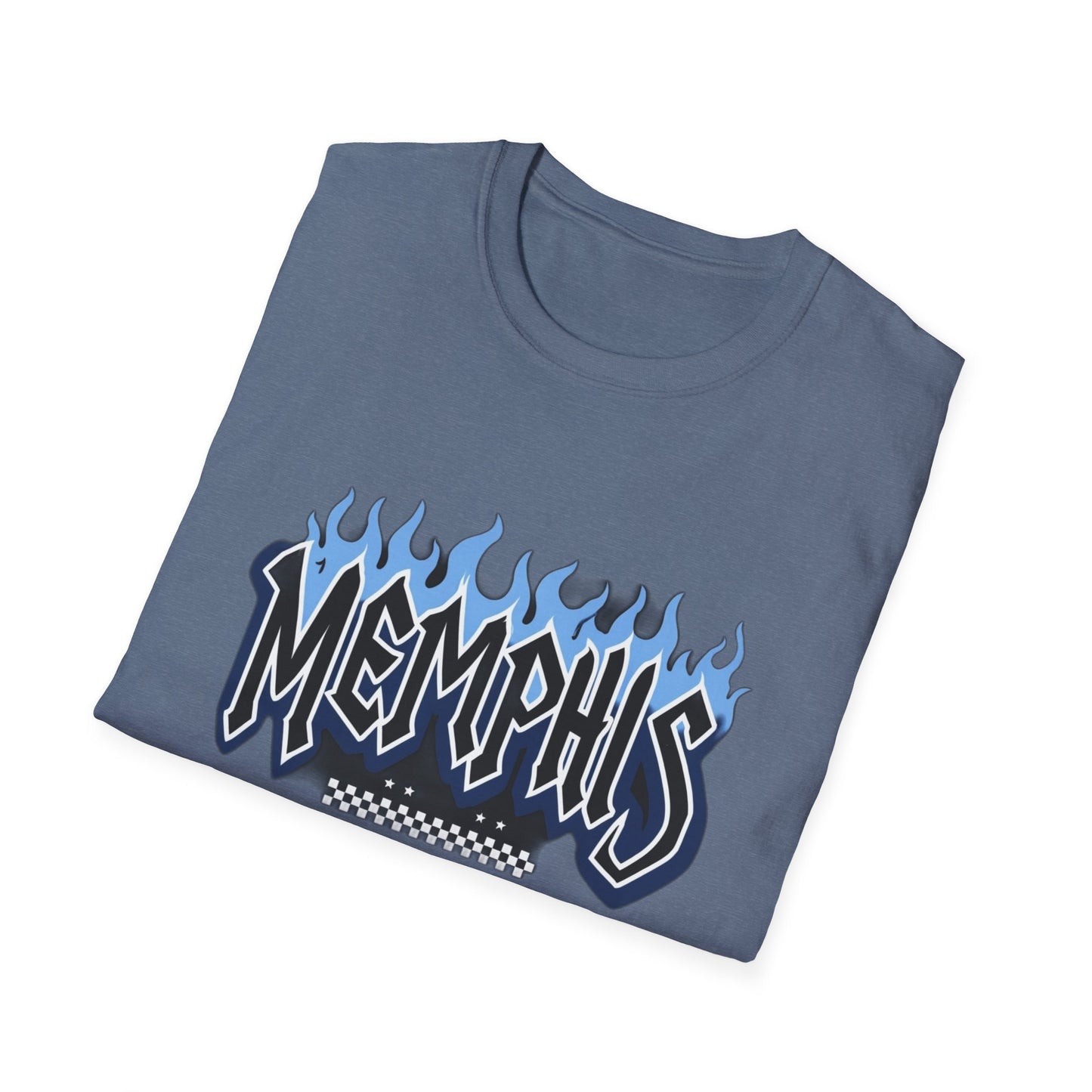 Memphis Flame Graphic T-Shirt, Unisex Tee, Casual Wear, Gift for Music Lovers, Summer Fashion, Graphic Design Shirt